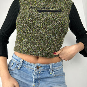 Khaki turtleneck jumper (XS)