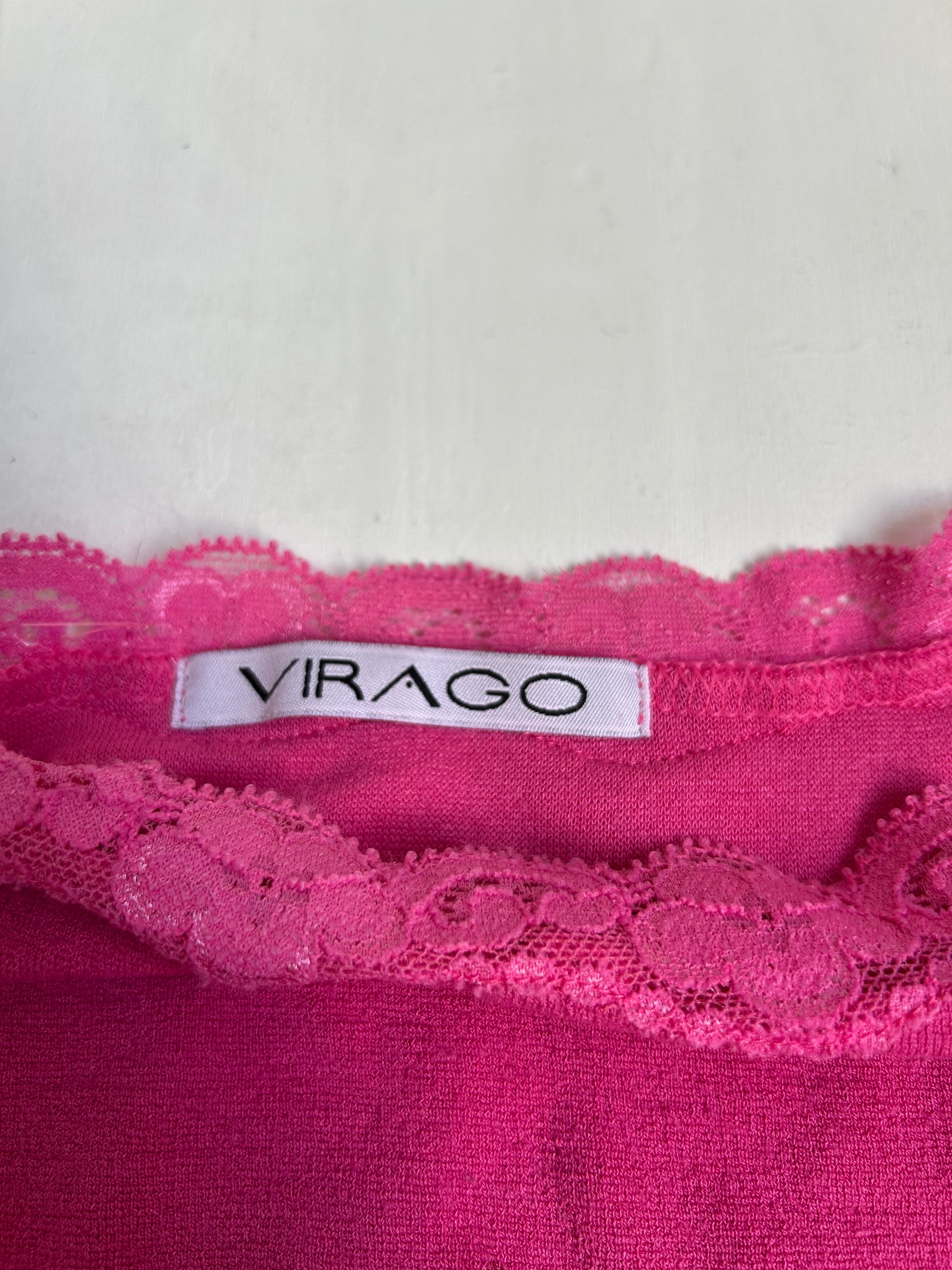 Pink bardot  long sleeves top (M)