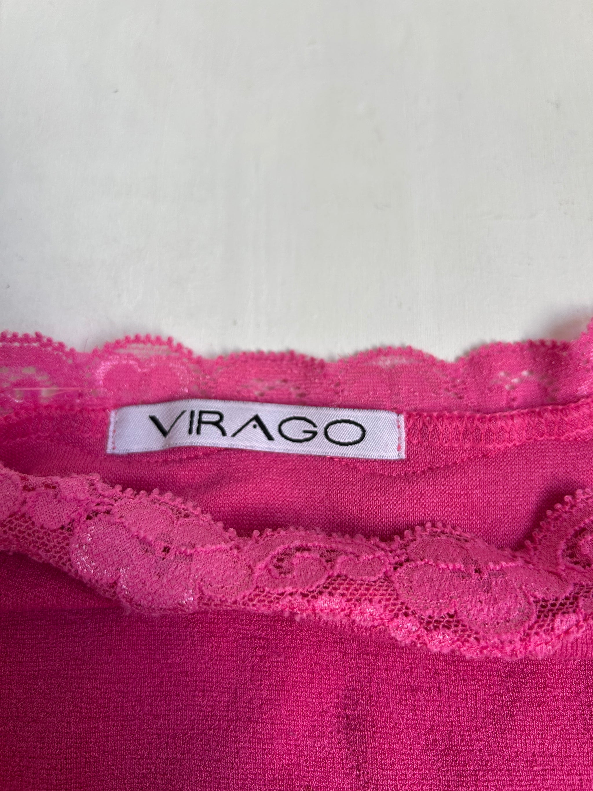 Pink bardot  long sleeves top (M)