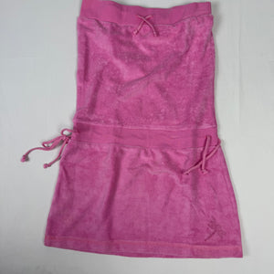 Pink velvet cotton mini dress (XS)