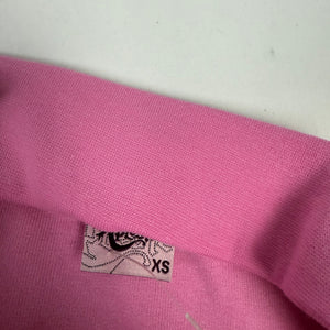 Pink velvet cotton mini dress (XS)