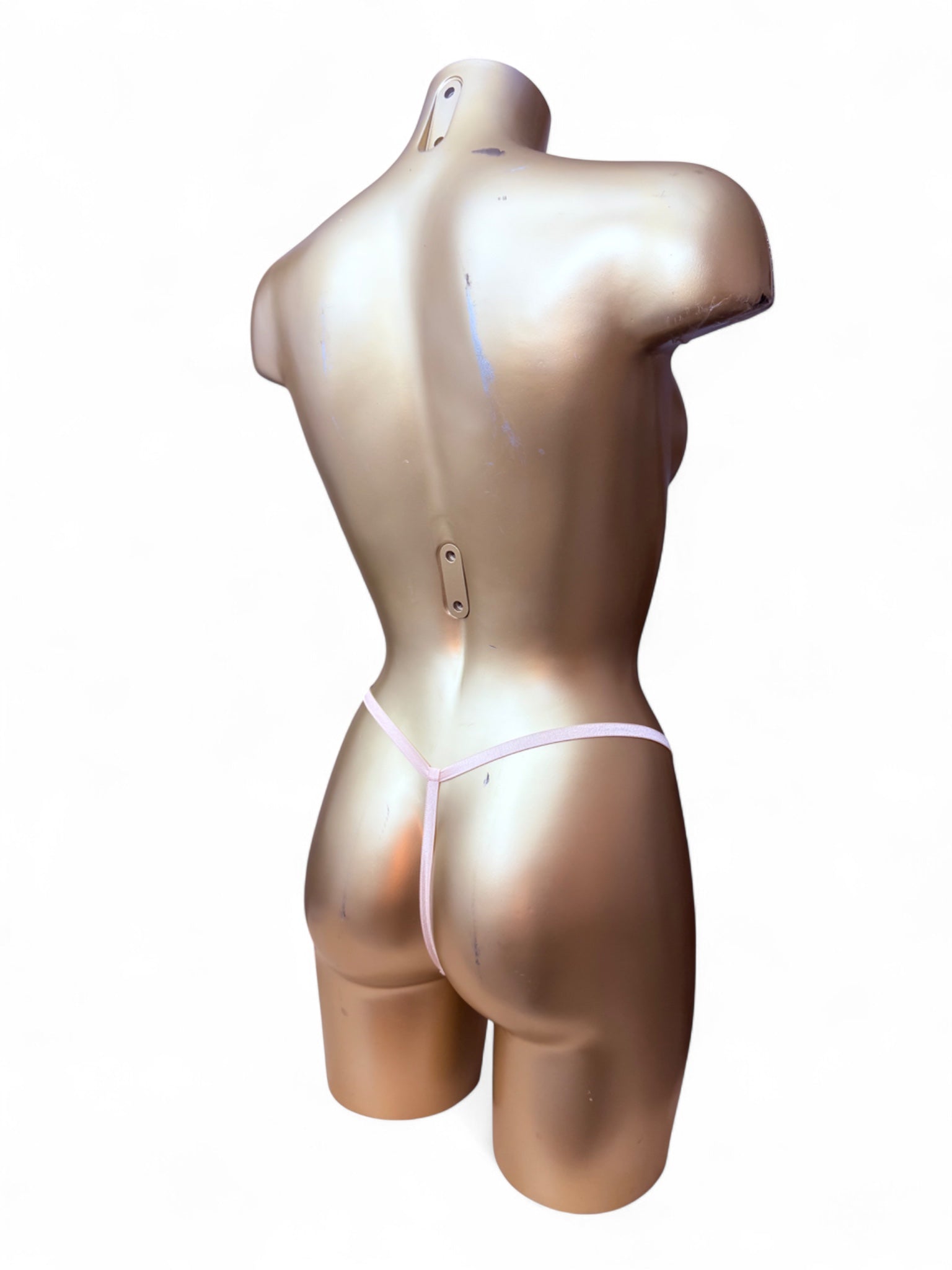 Beige & blue embroidered brand new thong (L)