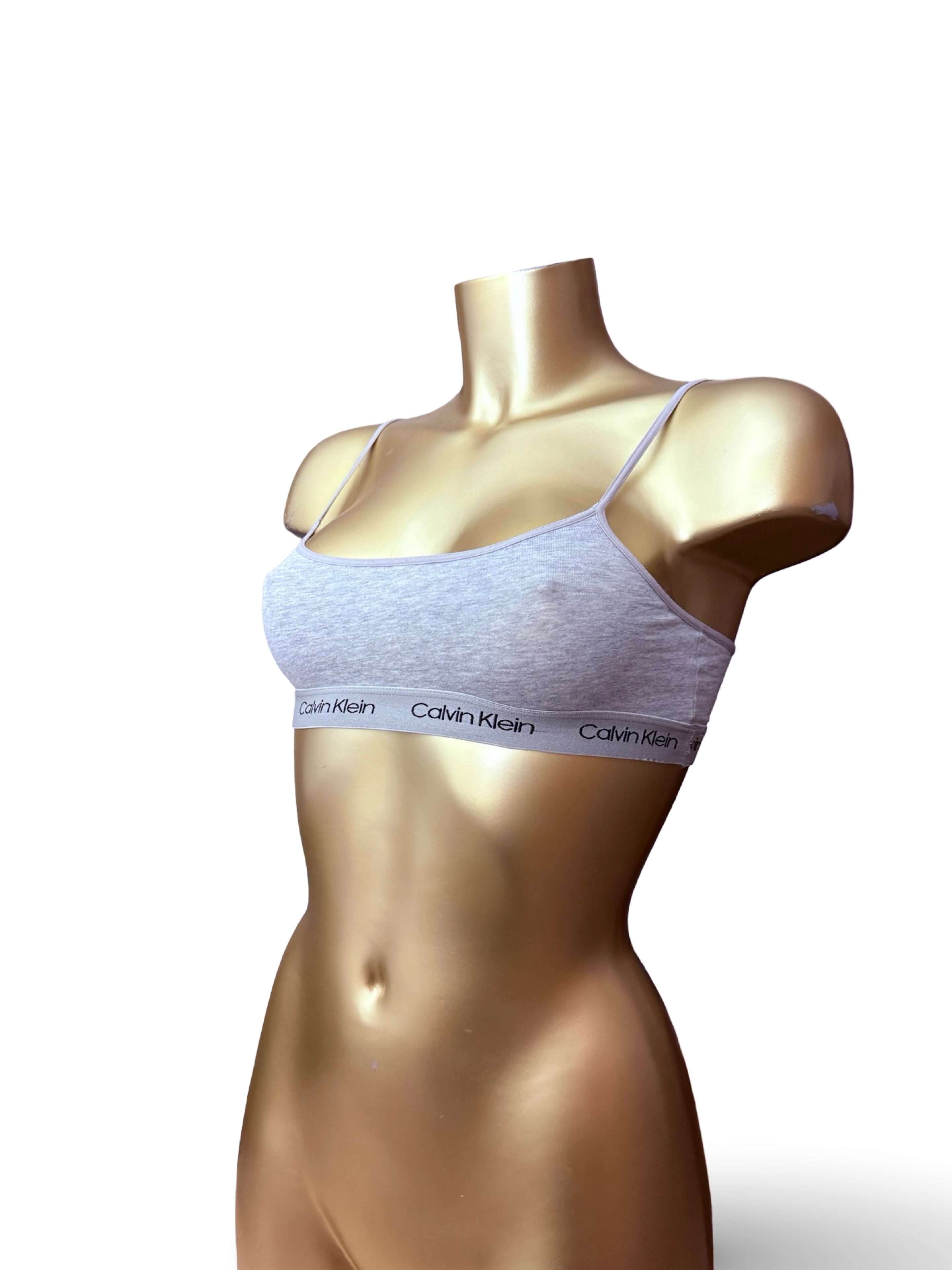 Set of 2 cotton logo bra (XS)