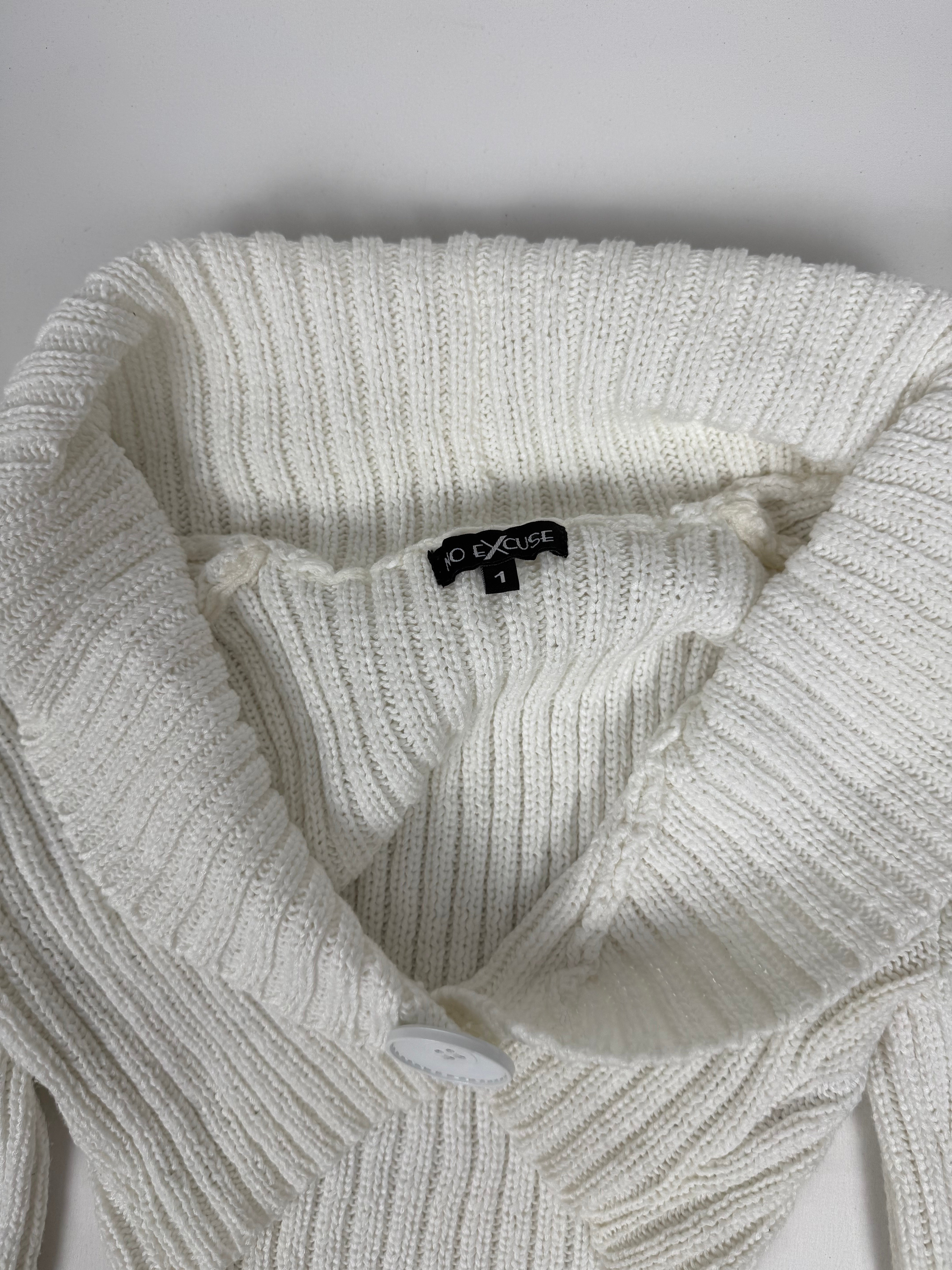 White ribbed bolero jumper (S)
