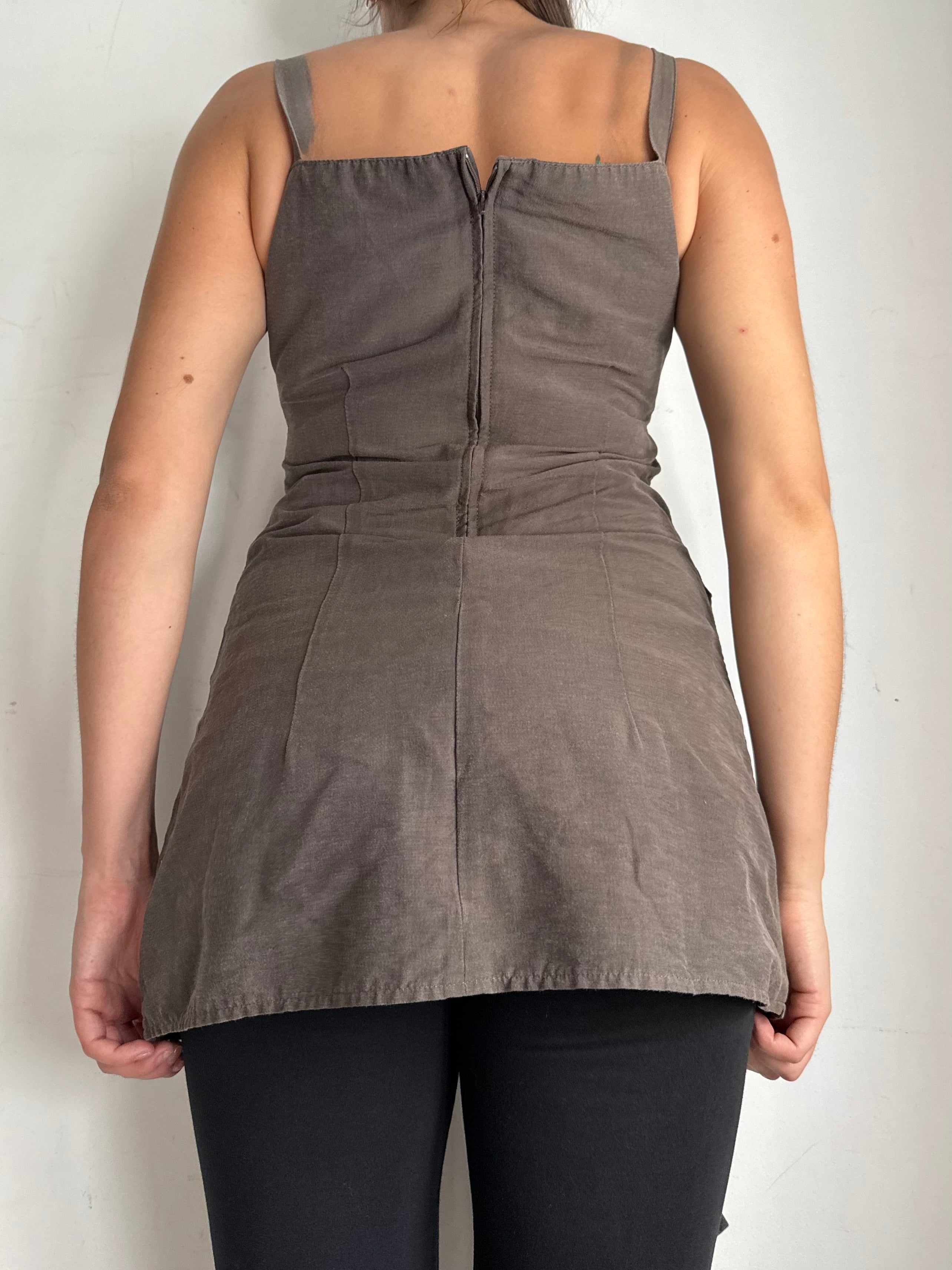 Khaki utility top (S/M)