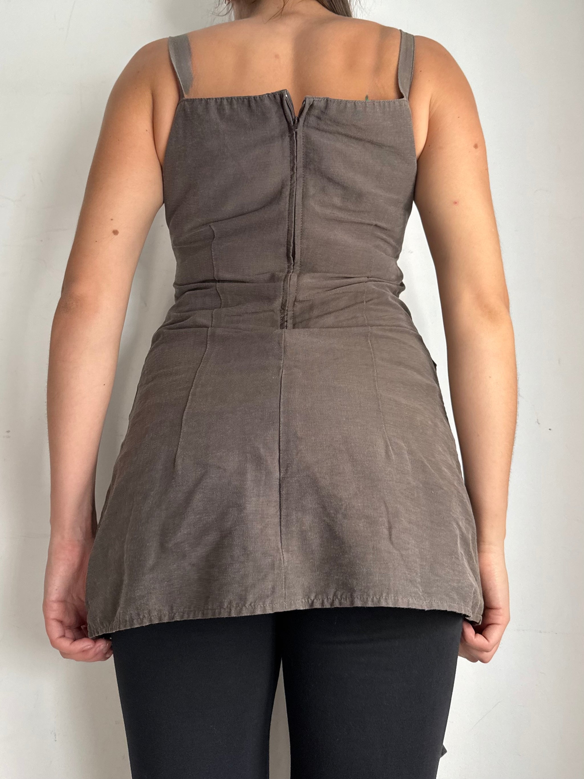 Khaki utility top (S/M)