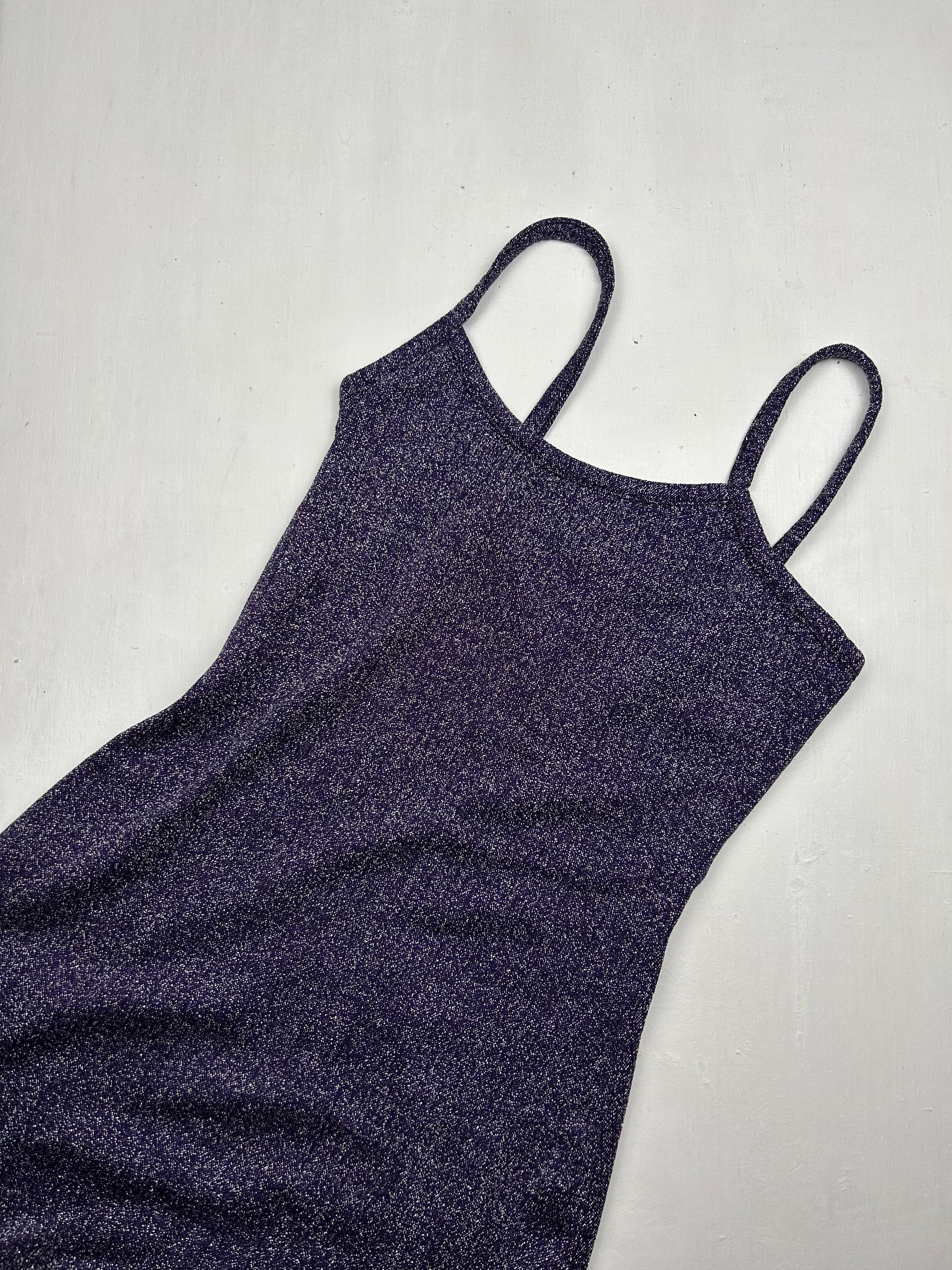 Purple glitters maxi dress (S)