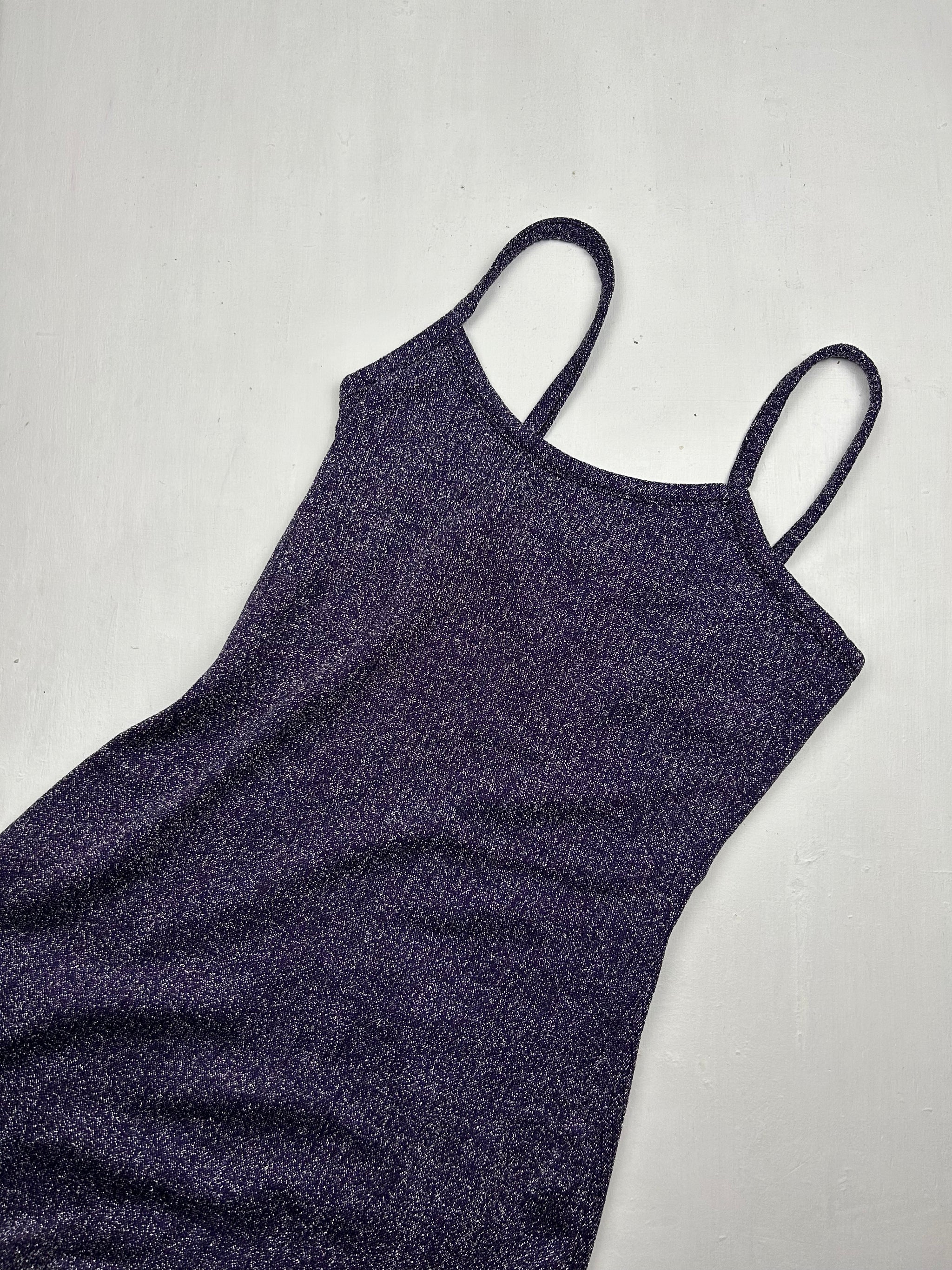 Purple glitters maxi dress (S)