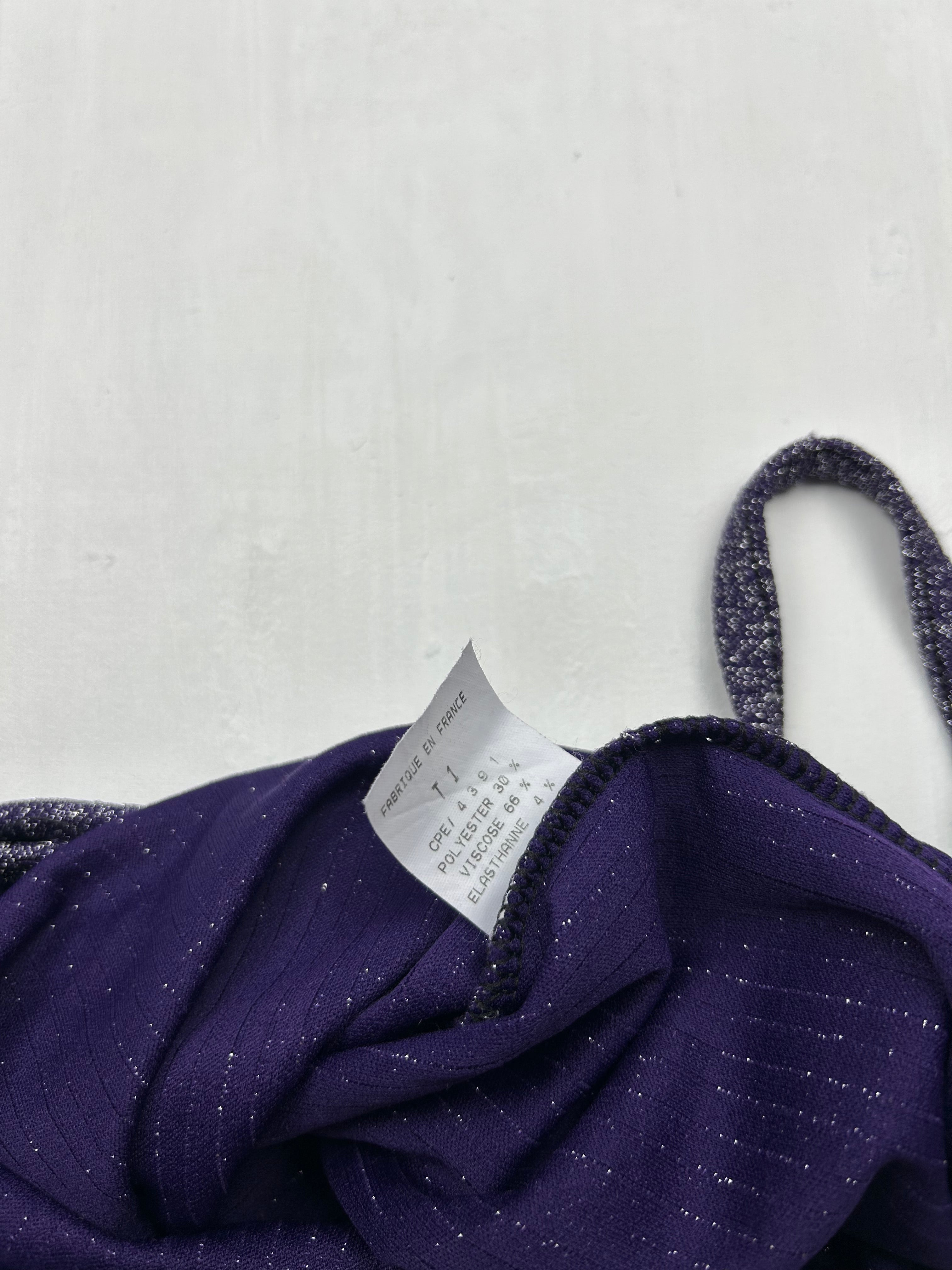 Purple glitters maxi dress (S)