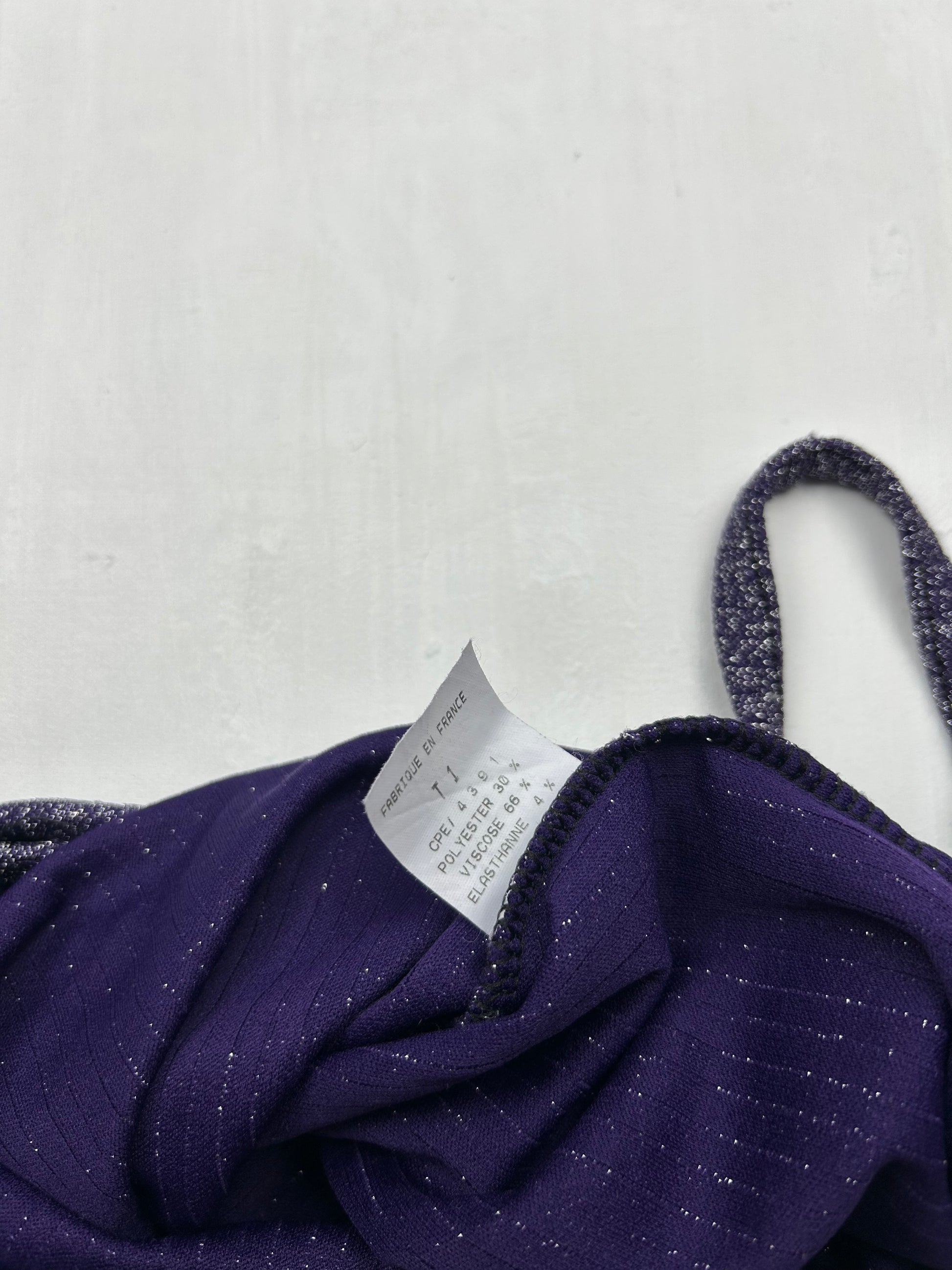 Purple glitters maxi dress (S)