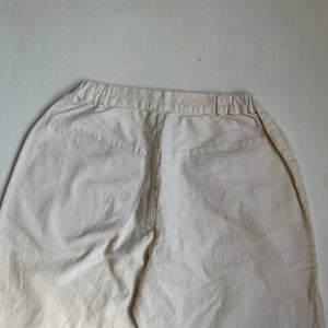 White mid waist 100% cotton flare pants (S)