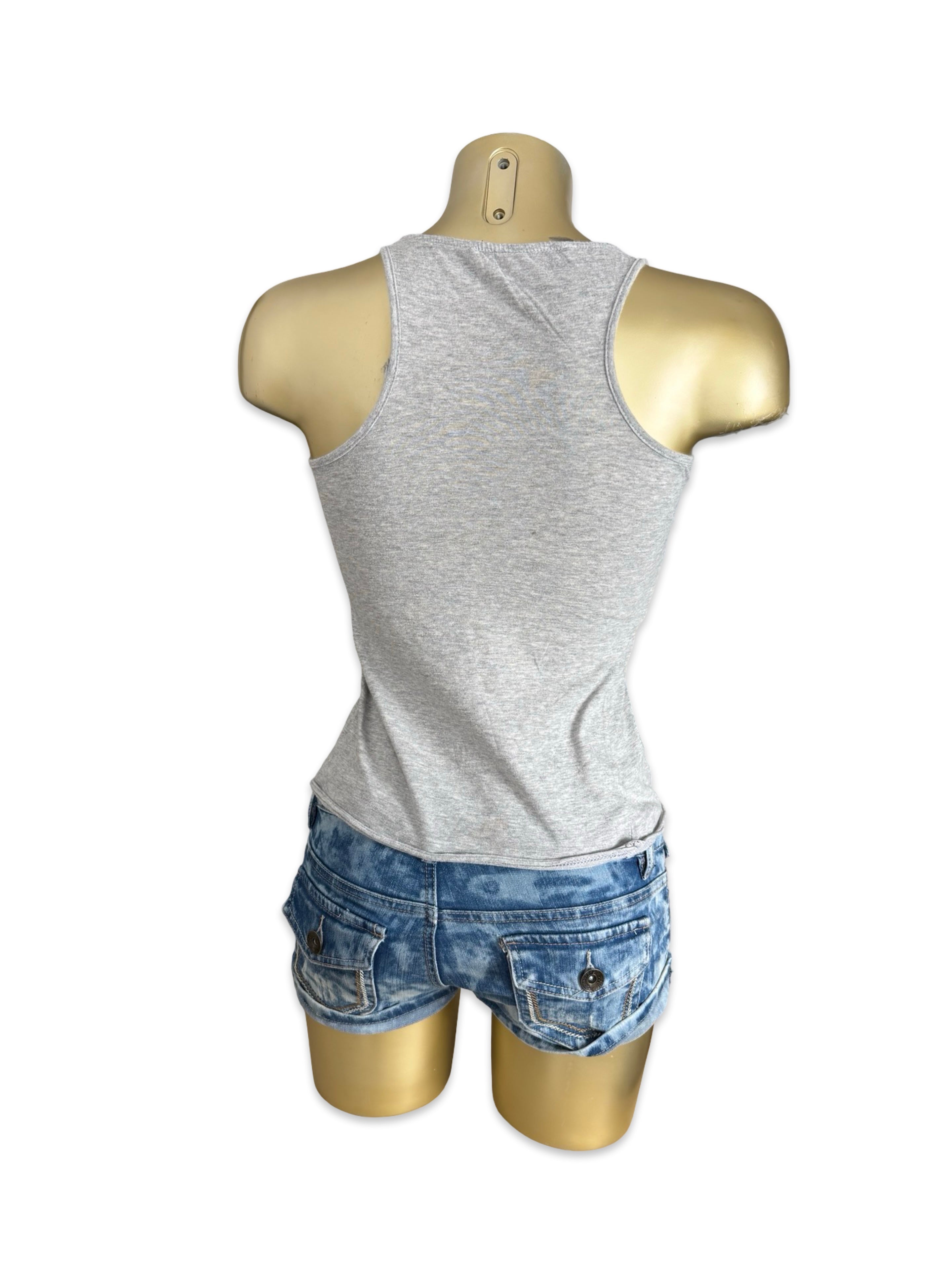 Grey cotton tank top (S)