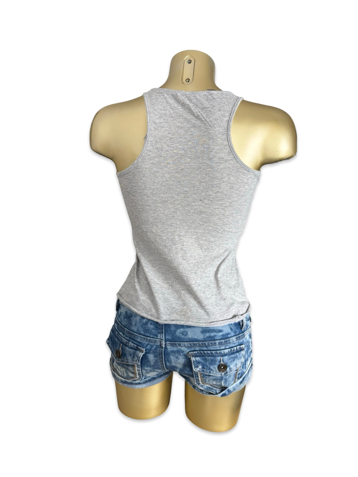 Grey cotton tank top (S)