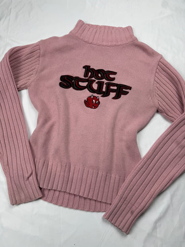 Pink turtleneck jumper (M)