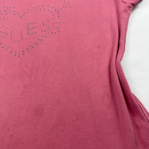 Pink logo cotton tee (L)