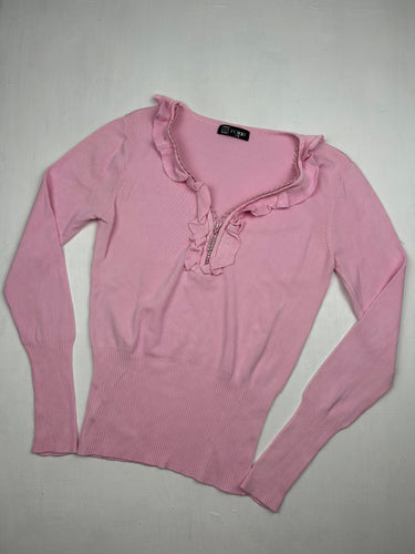 Baby pink half zip  jumper (S/M)