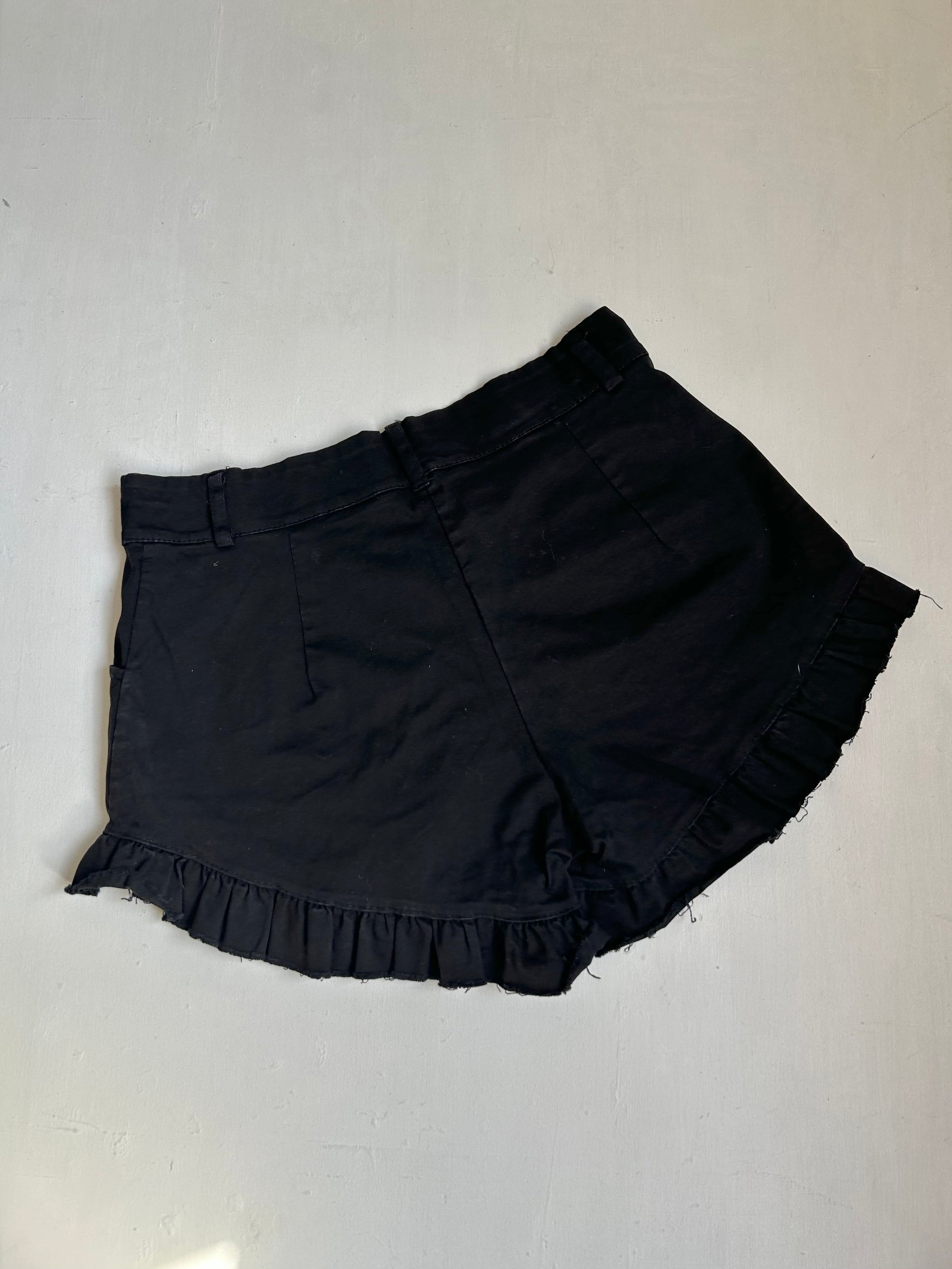 Black high rise mini short (S)