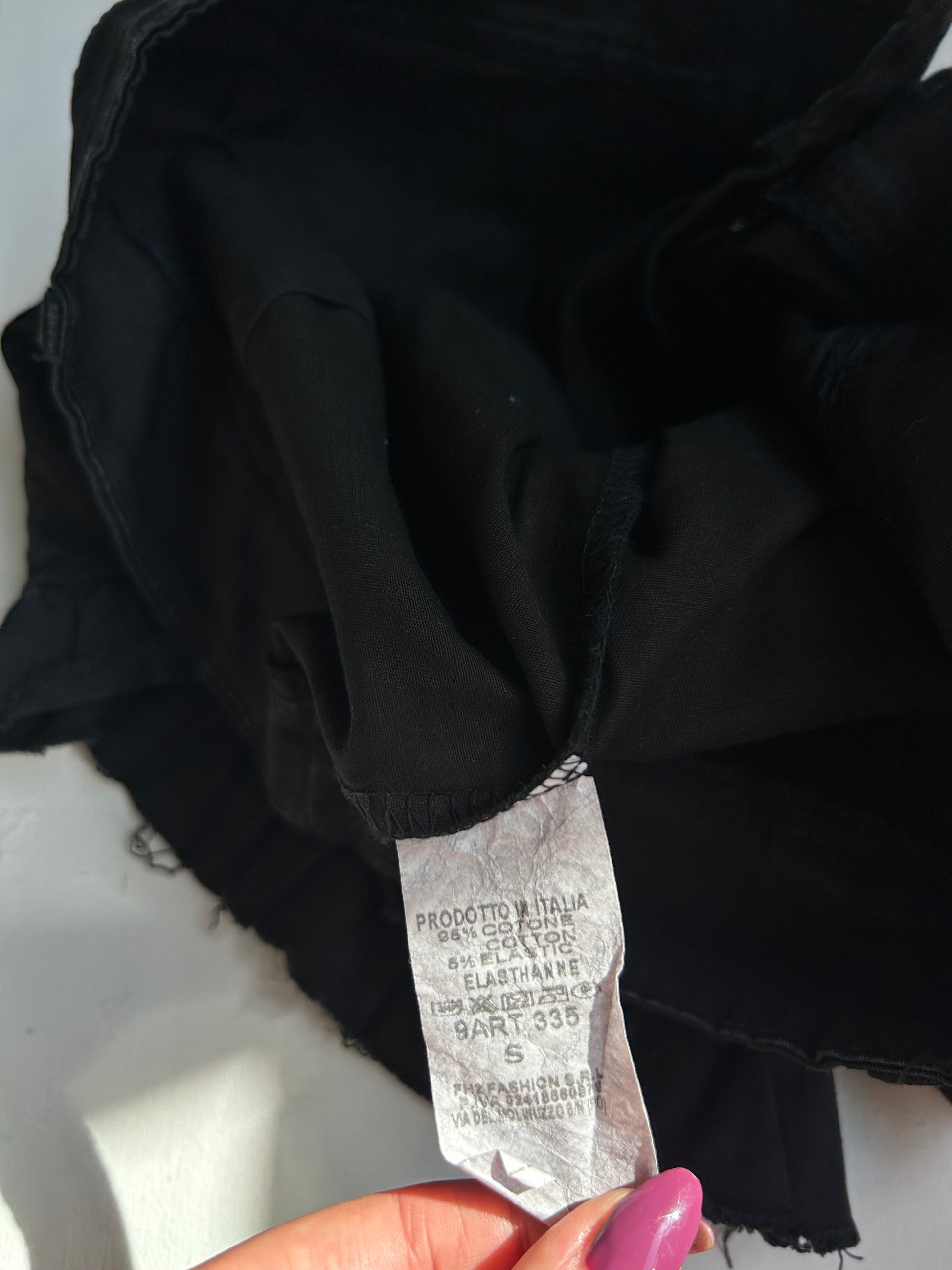 Black high rise mini short (S)