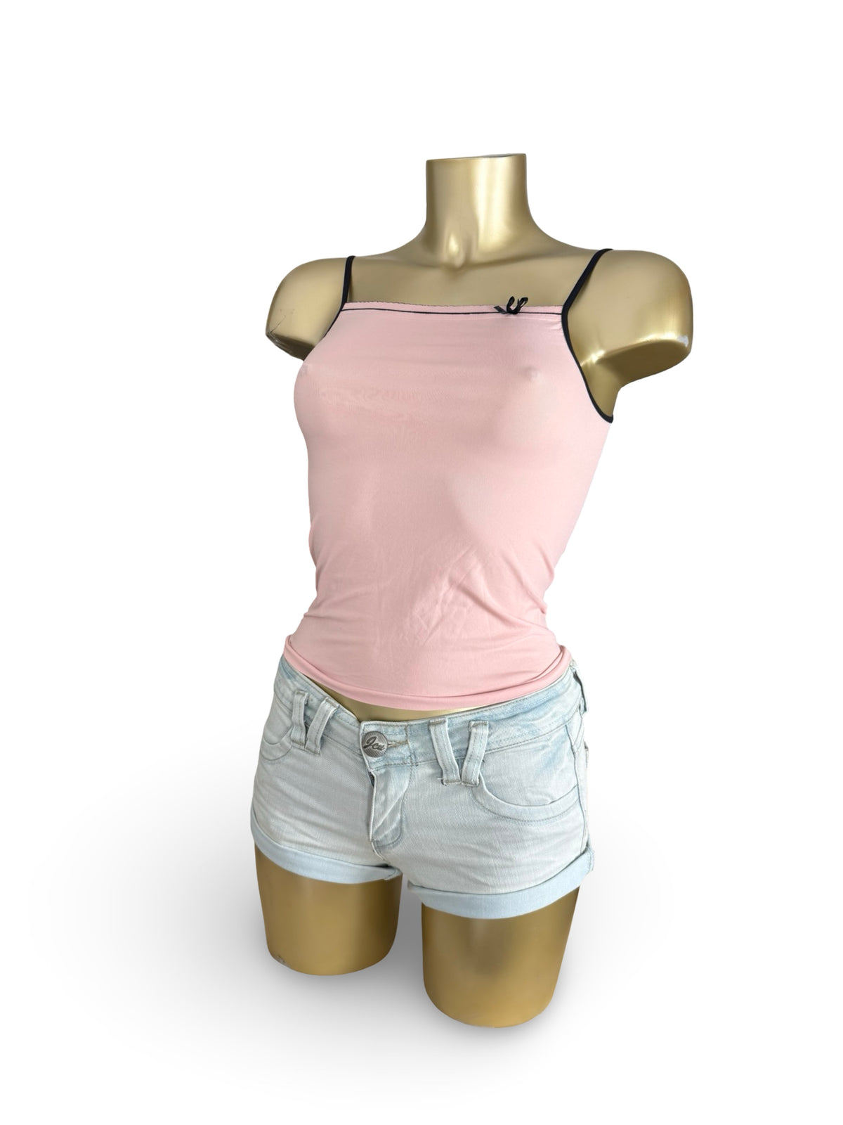 Baby pink ultra stretchy cami top (S)