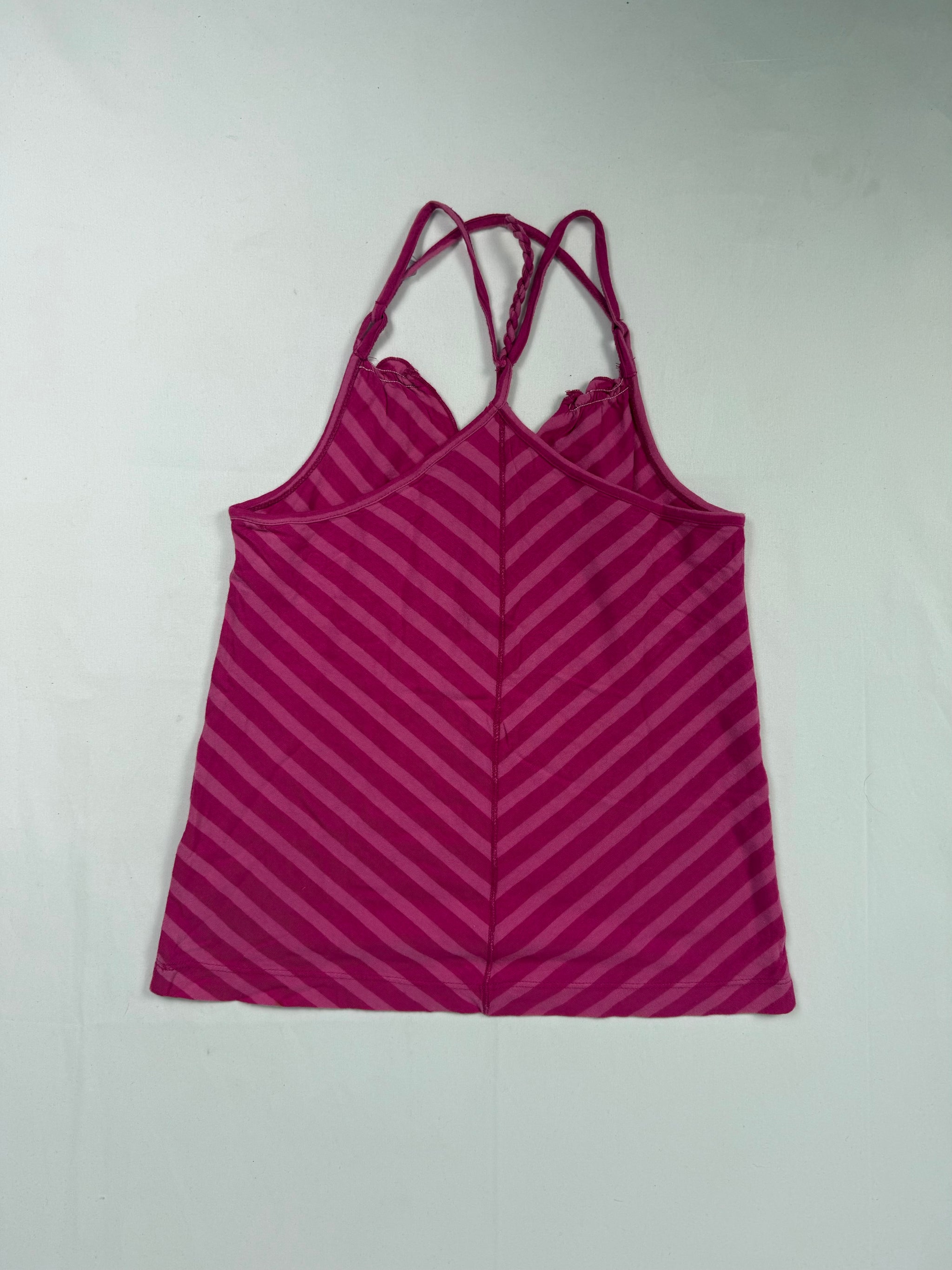 Striped pink cotton top (XS)