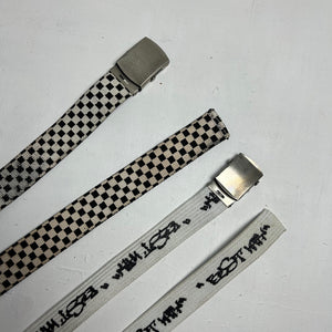 Black & white buckle belt