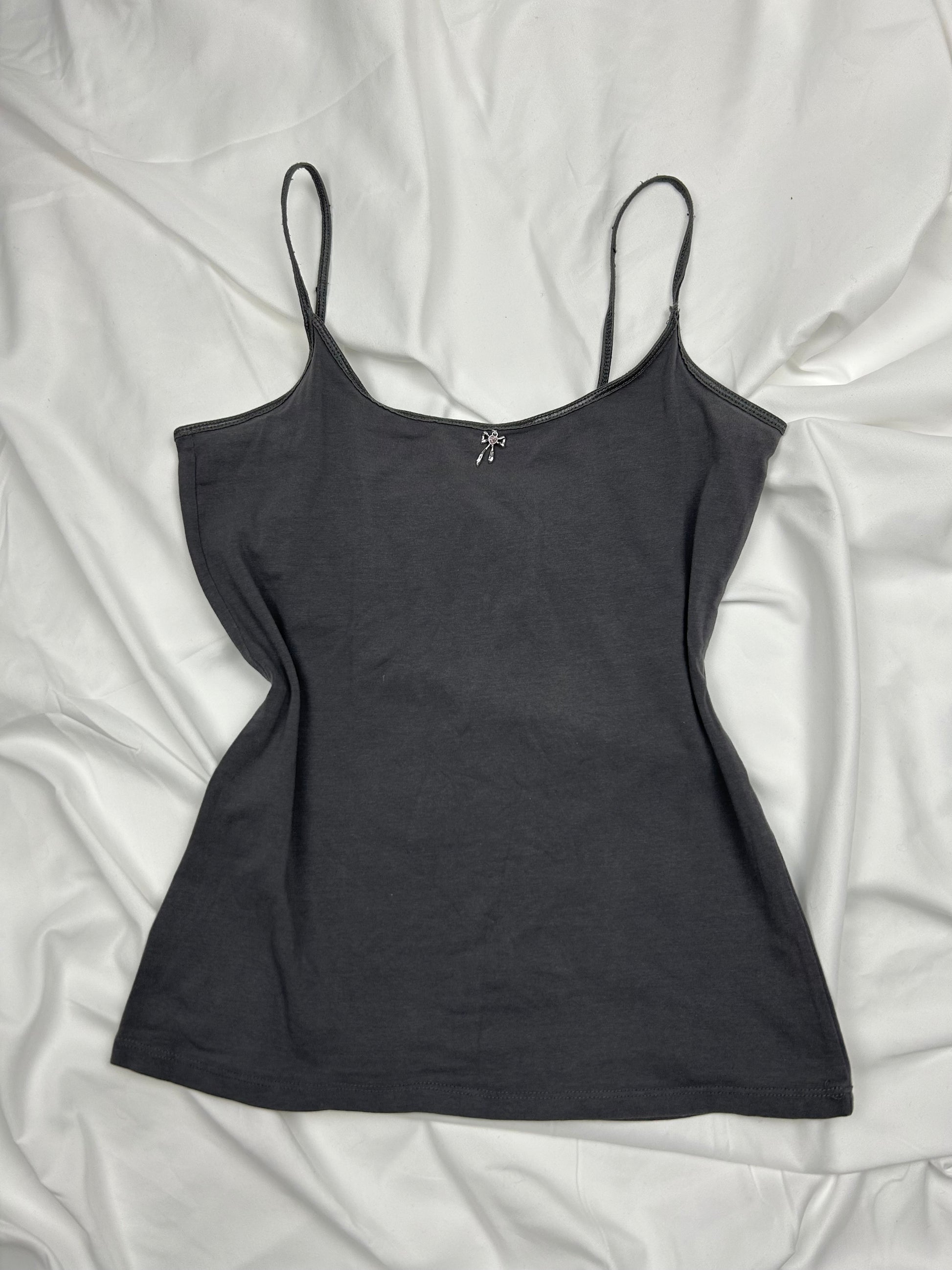 Grey cotton cami top (S/M)