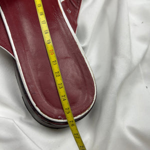 White real leather flip flop mules (37.5)