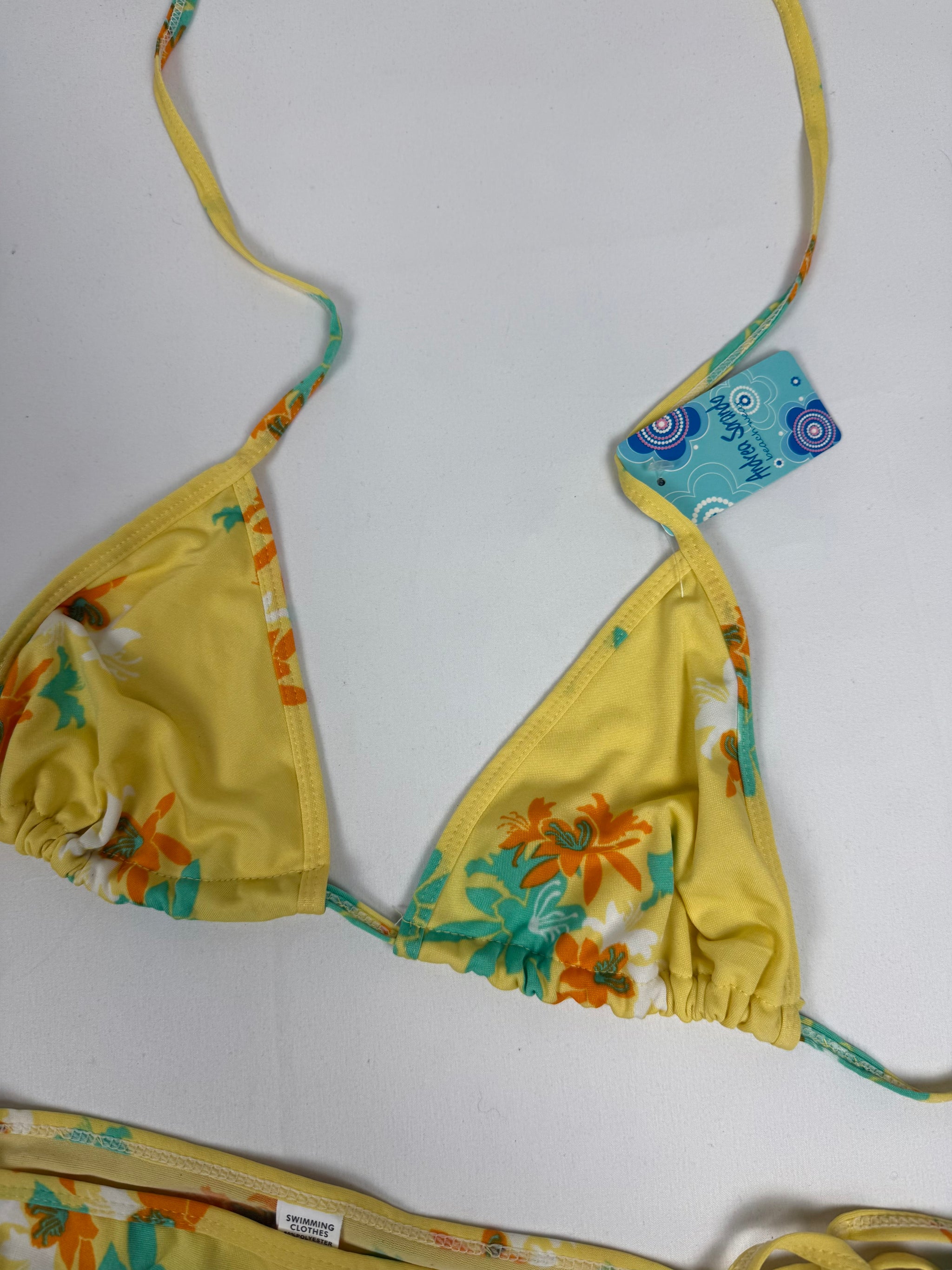 Yellow floral low rise brand new bikini set (M/L)