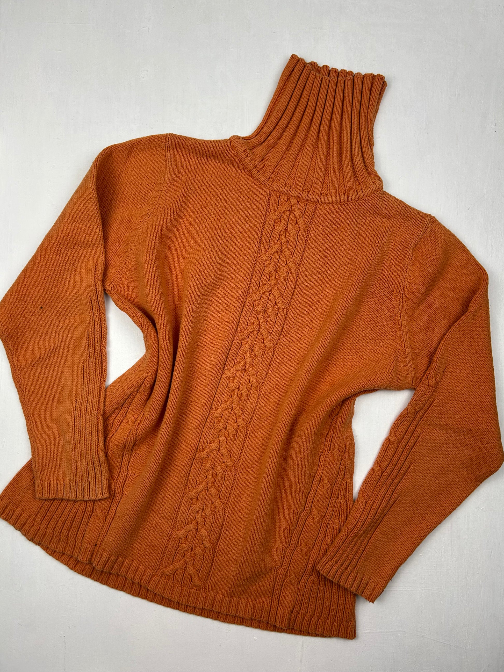 Orange turtleneck jumper (L)