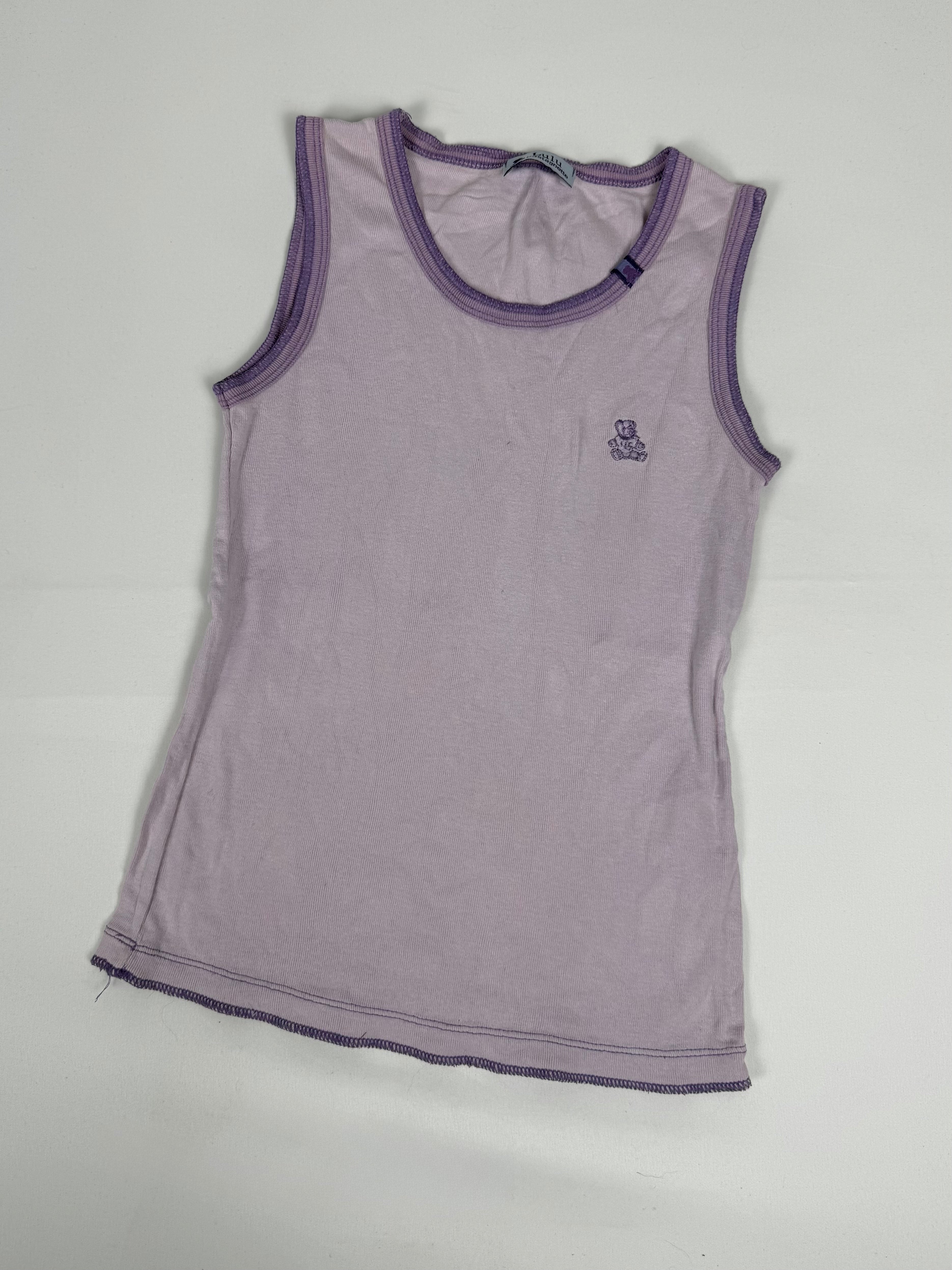 Lilac 100% cotton tank top (XS)