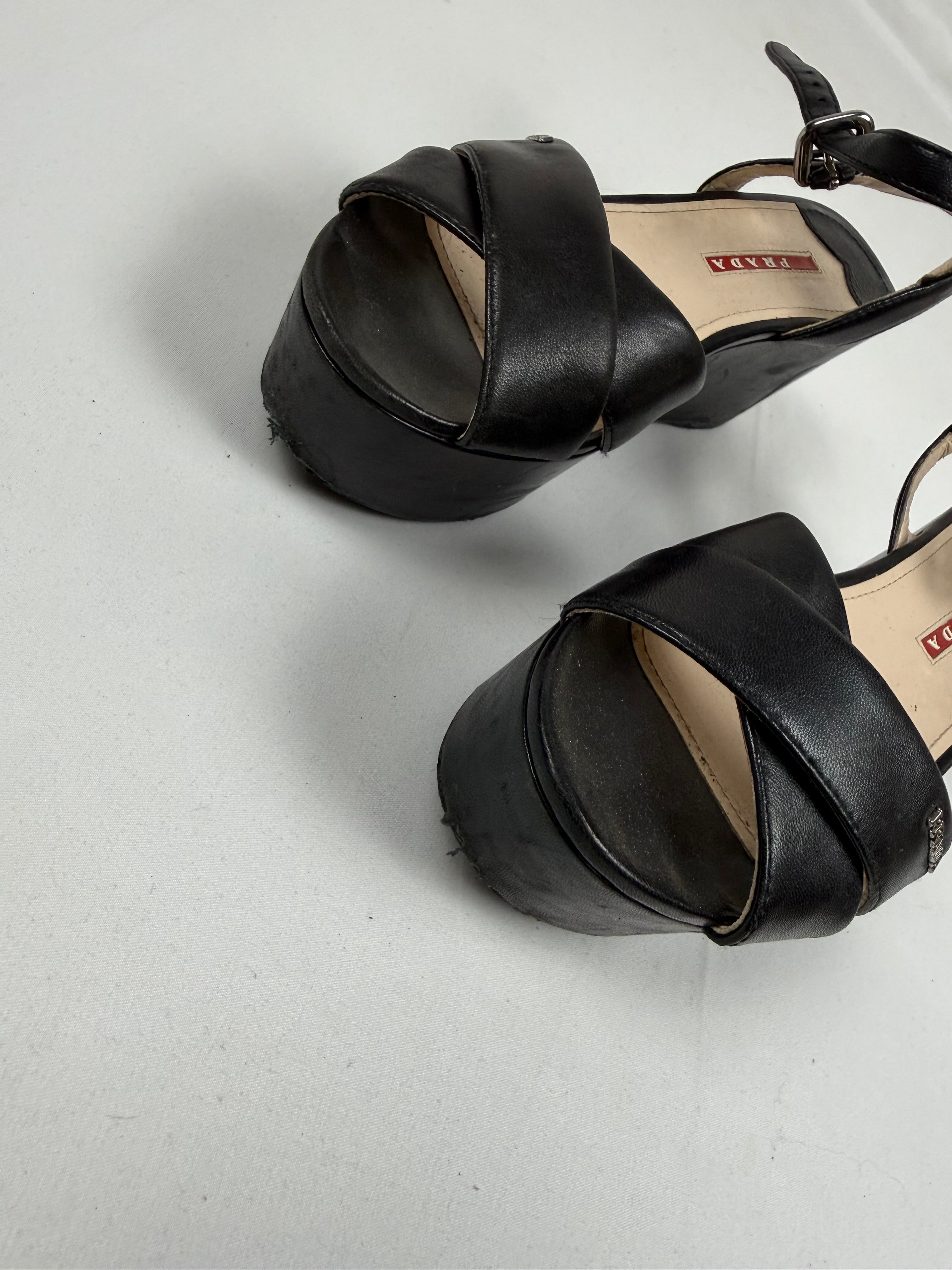 Black wedge heels (36.5)