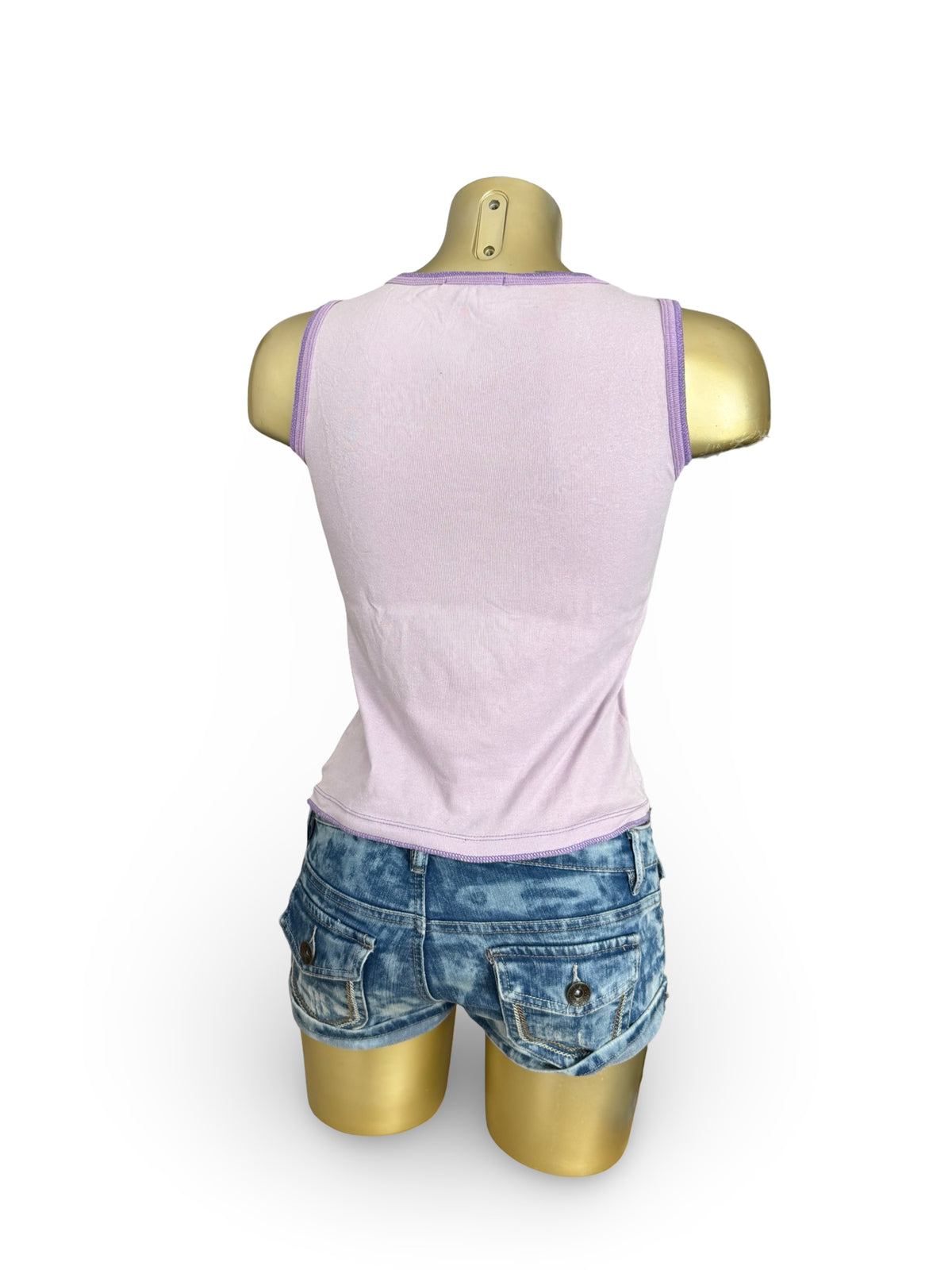 Lilac 100% cotton tank top (XS)