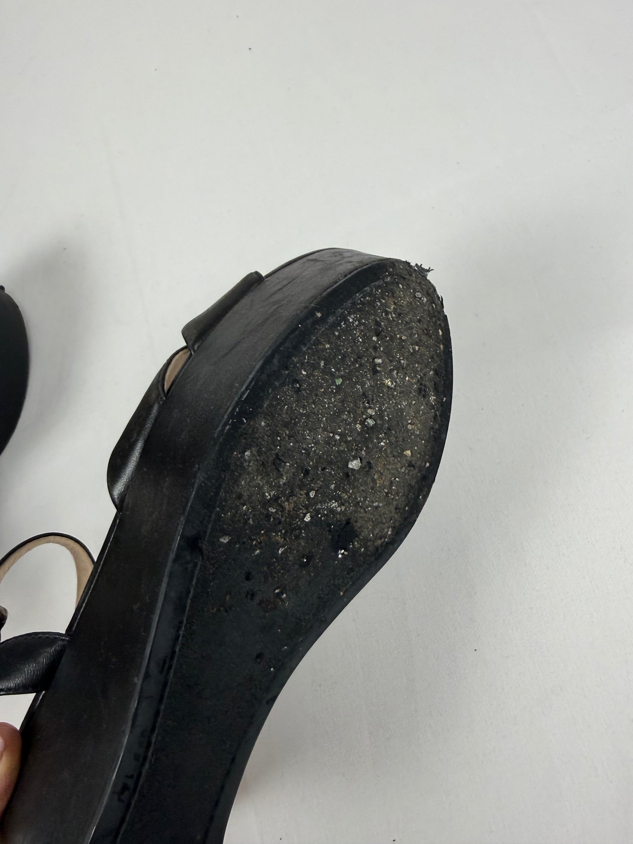 Black wedge heels (36.5)