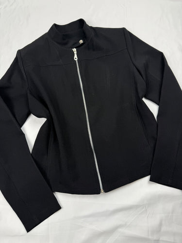 Black zip up office siren jacket (M)