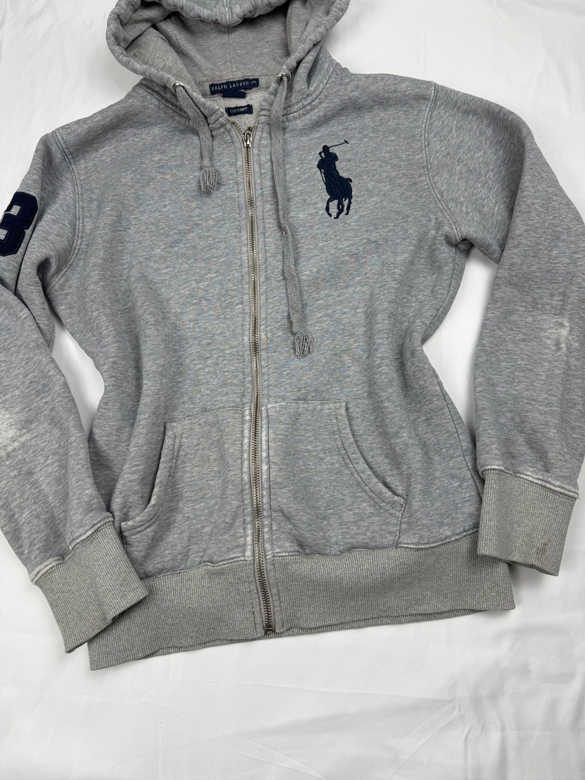 Grey zip up hoodie  (S/M)