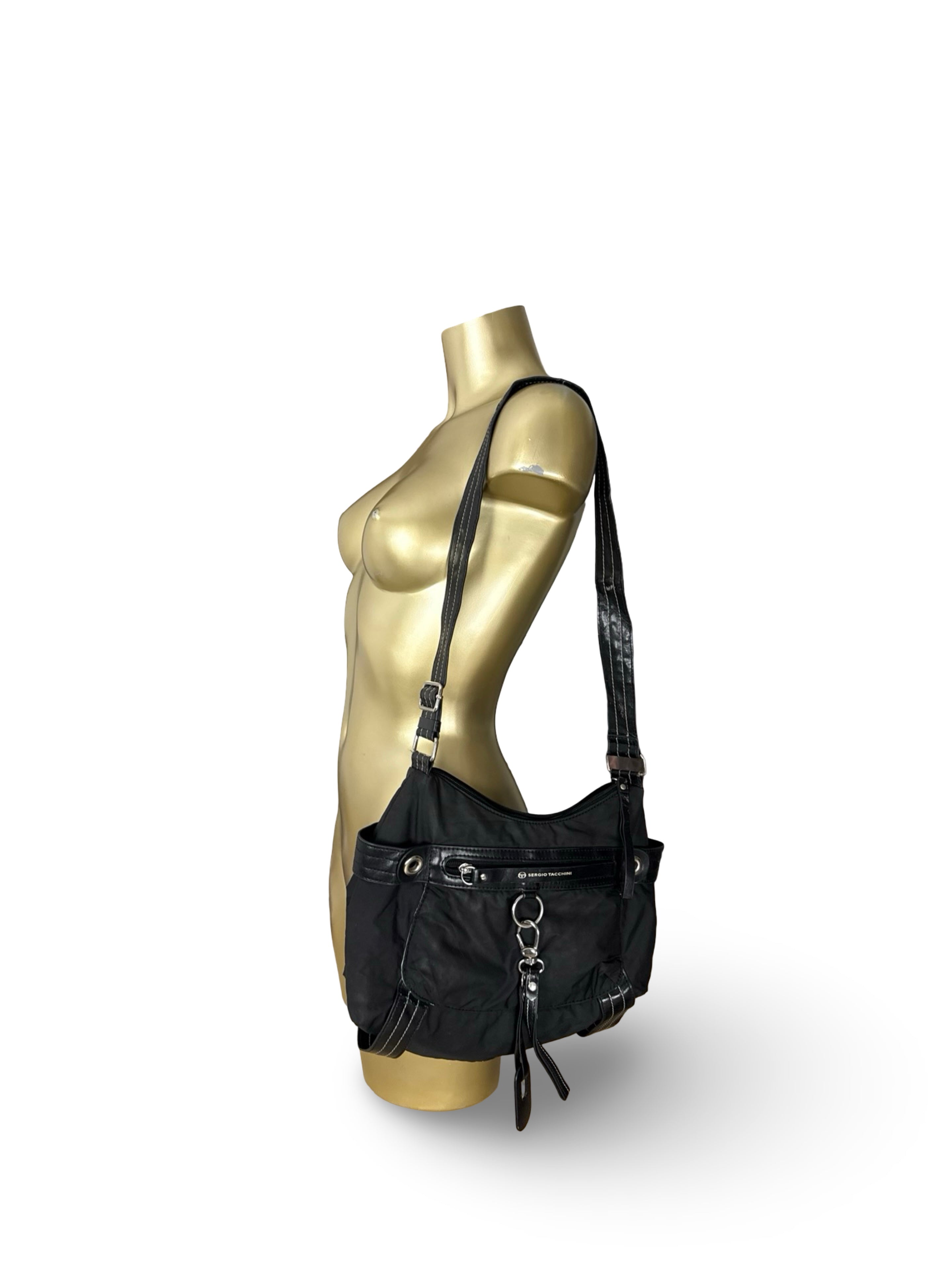 Black besace crossbody bag (30x27cm)