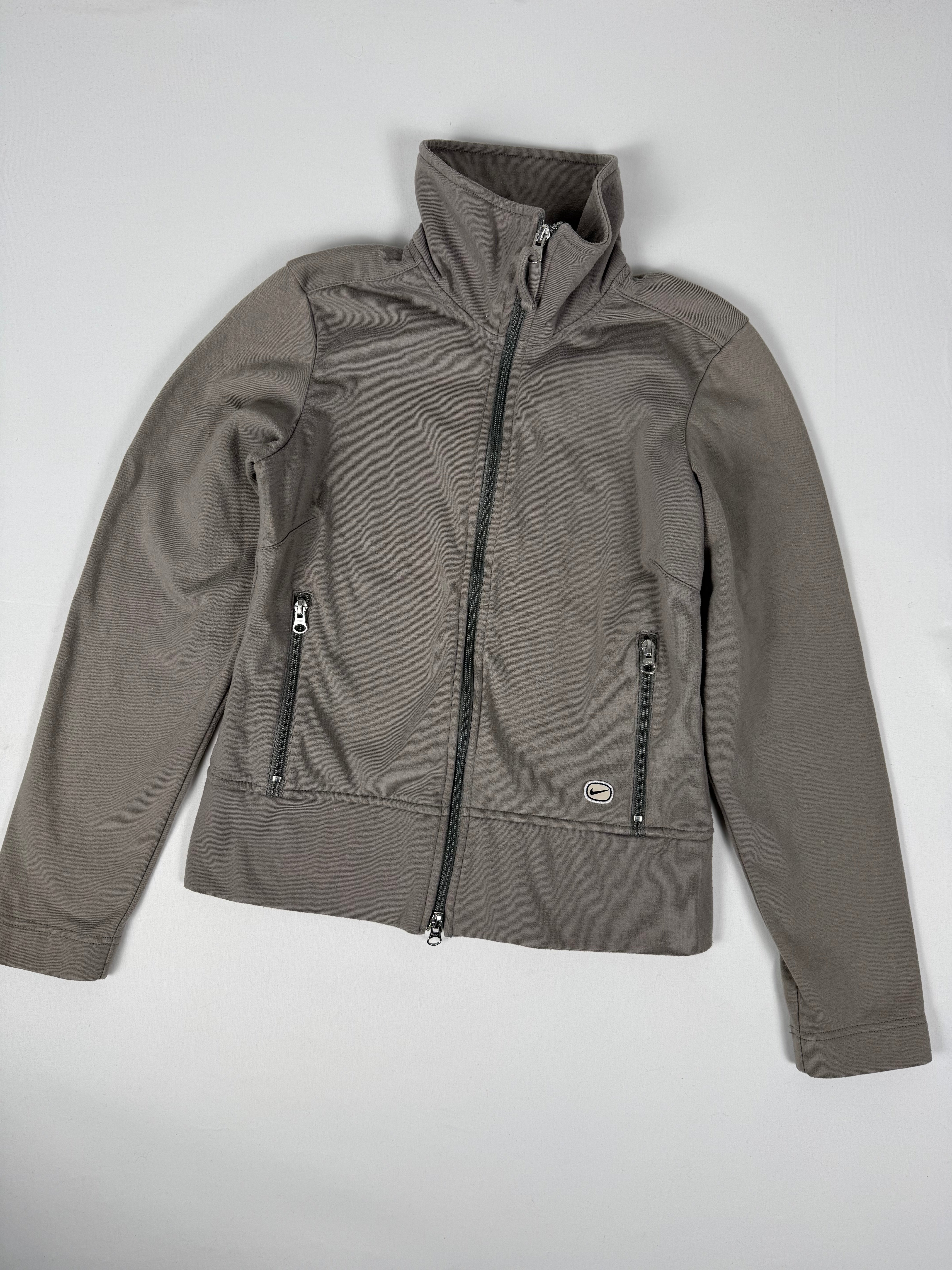 Khaki zip up inside fleece sweatshirt (M)
