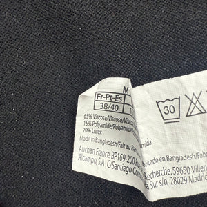 Black shinning tie up cardigan top (S/M)