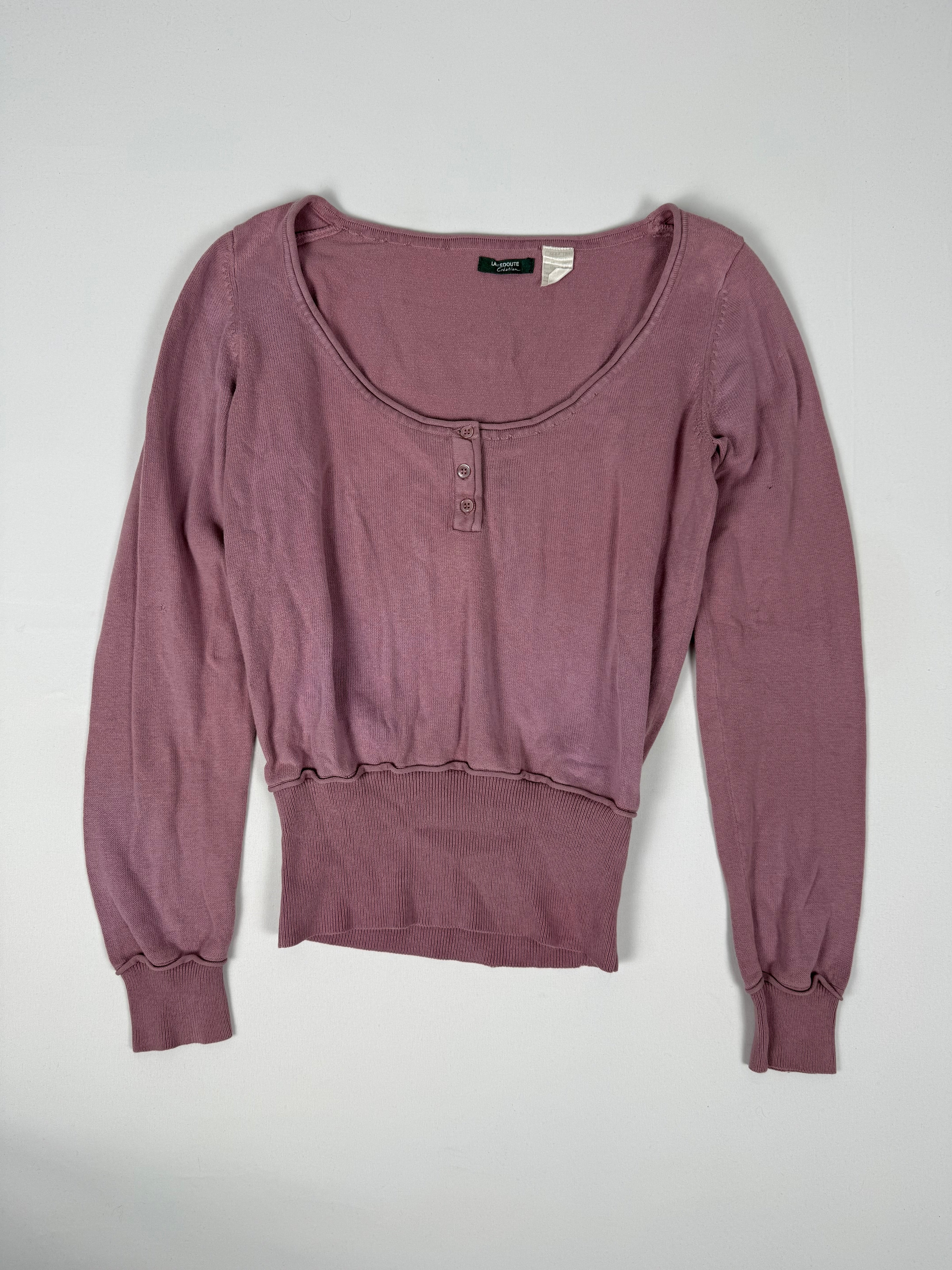 Pink cotton tight fit jumper (L)