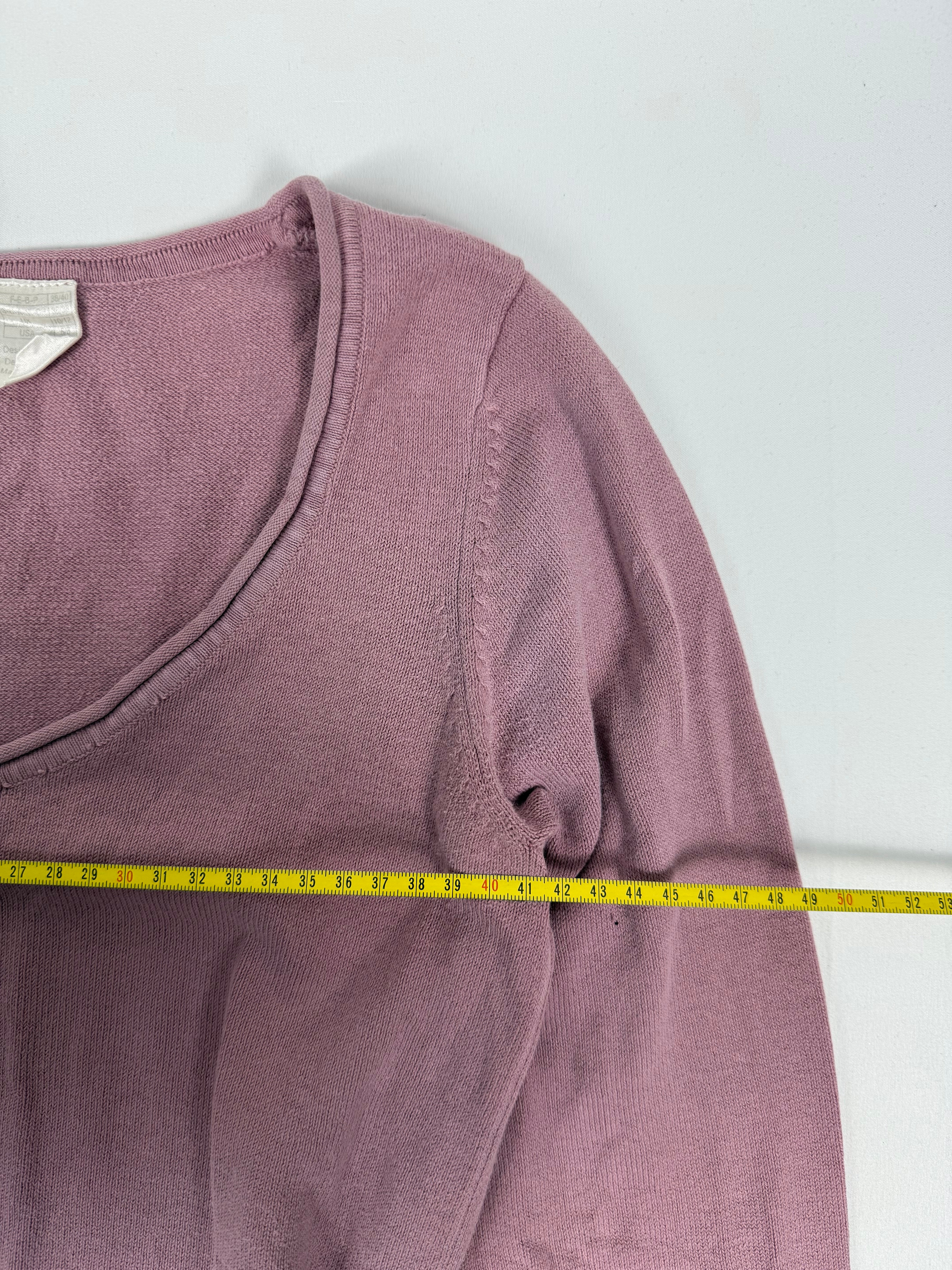Pink cotton tight fit jumper (L)