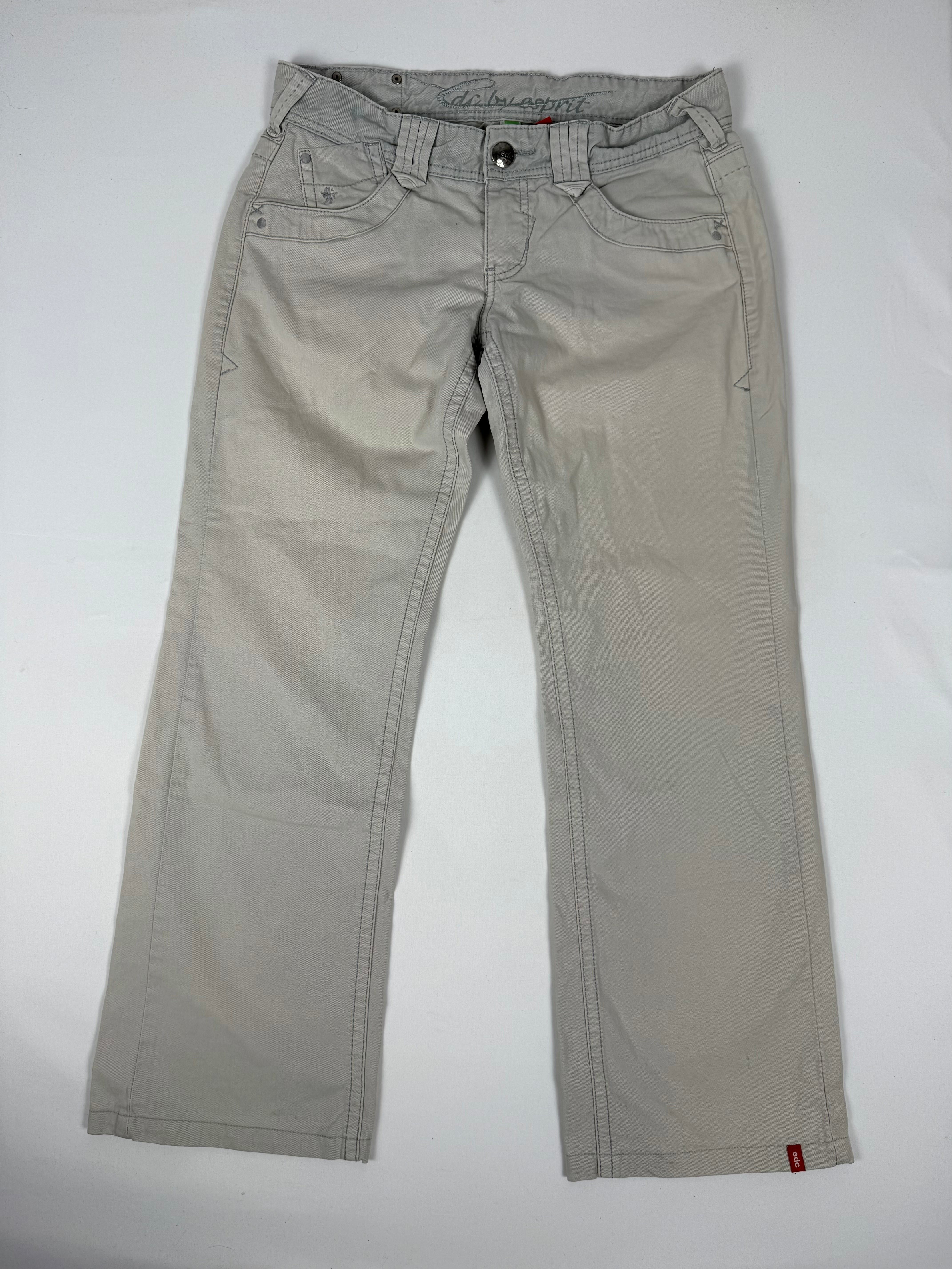 Grey low rise baggy pants (M)