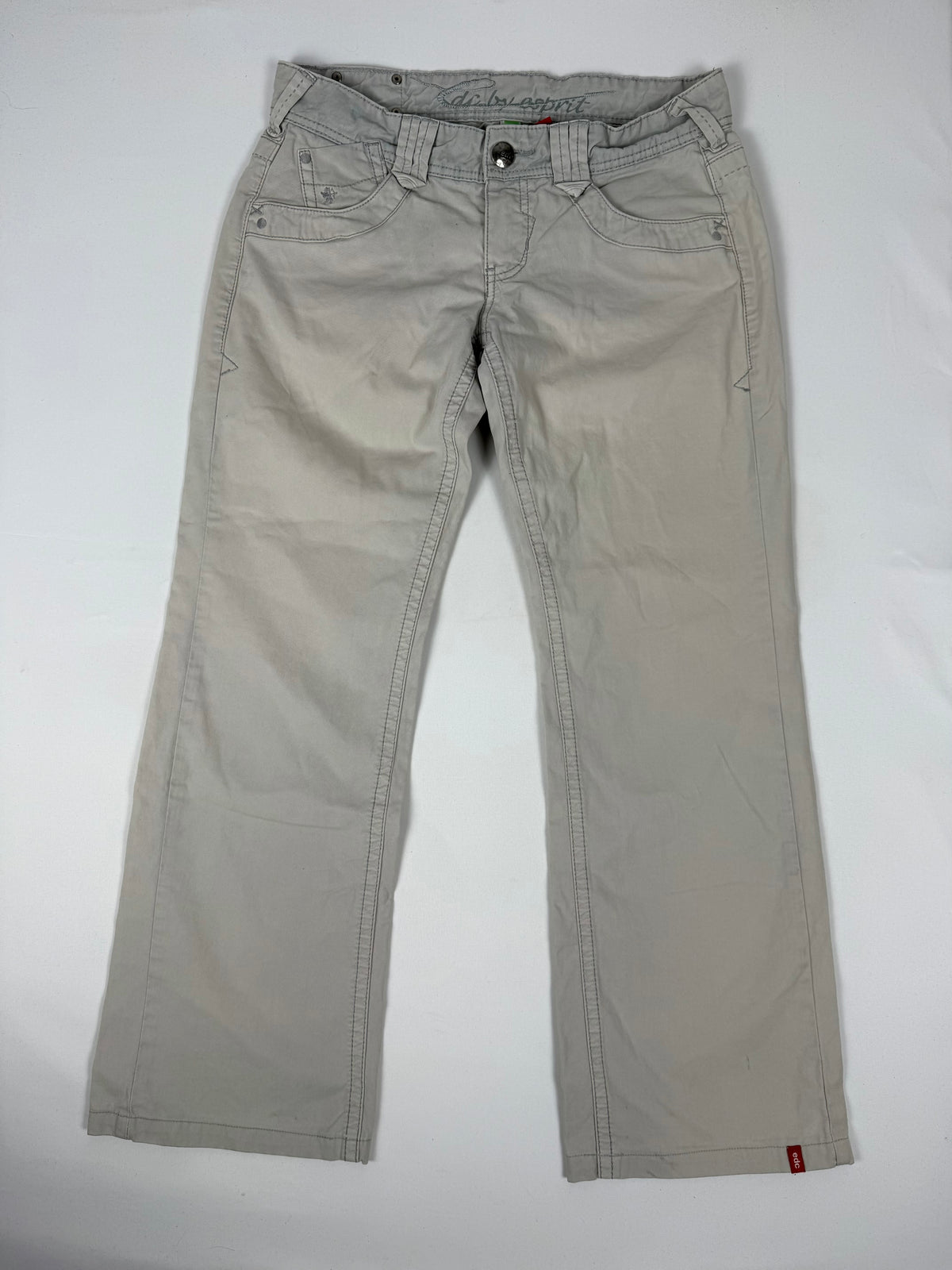 Grey low rise baggy pants (M)