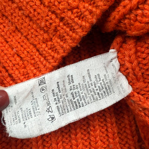 Orange turtleneck ribbed wool  jumper (S)