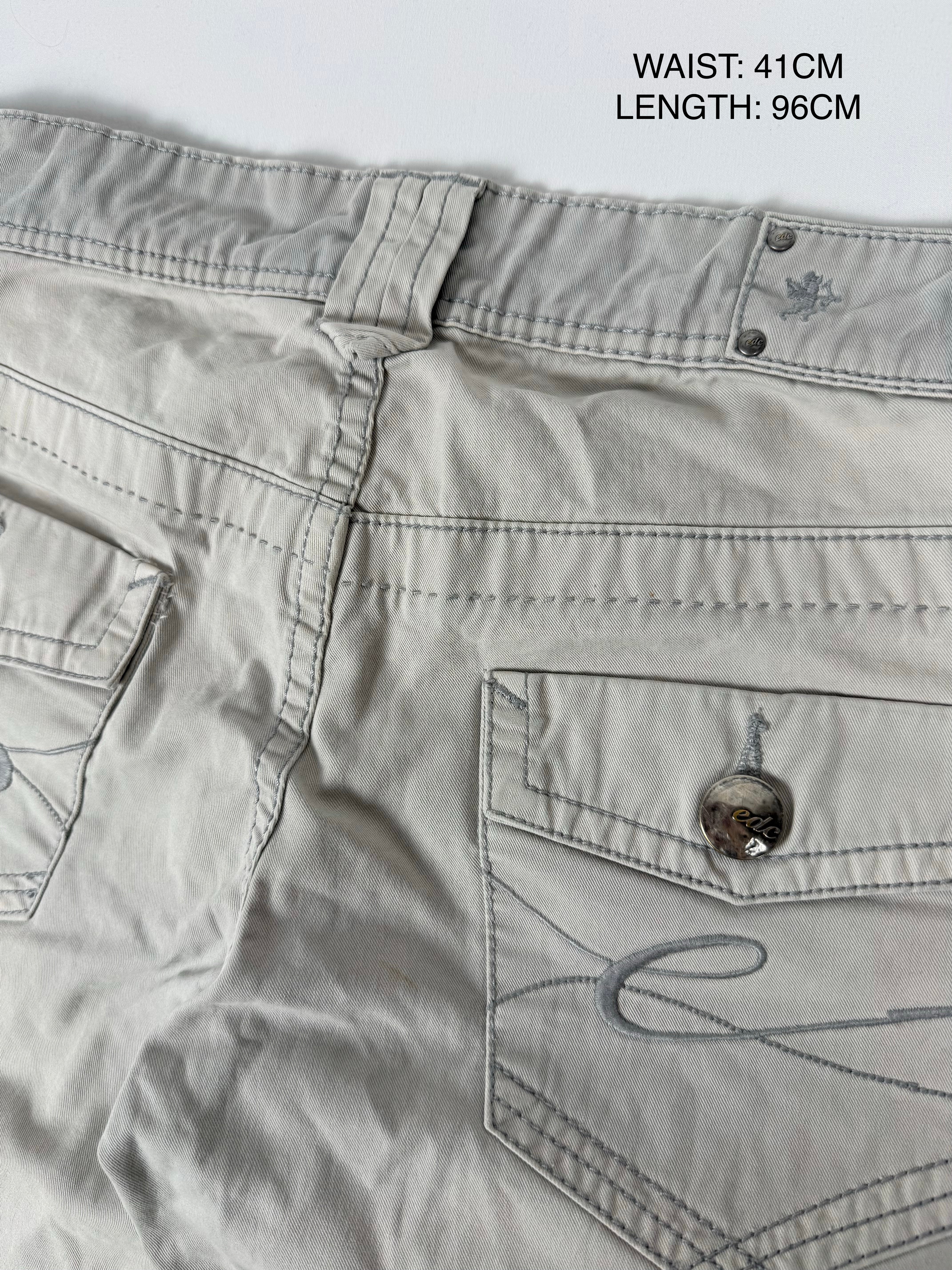 Grey low rise baggy pants (M)
