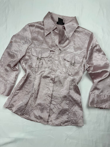 Pink silky long sleeves top (S/M)