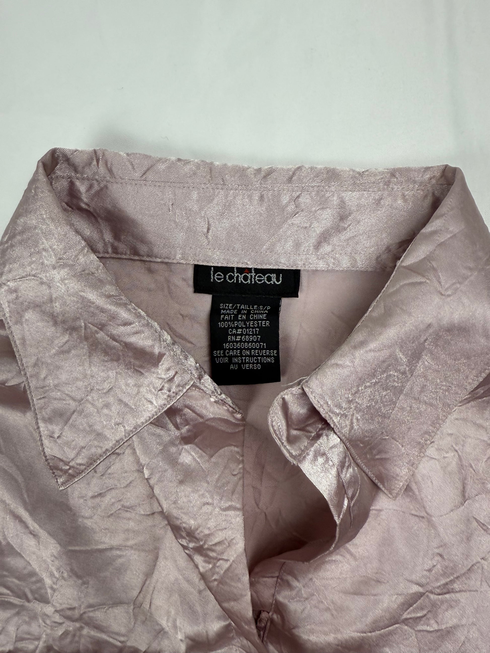 Pink silky long sleeves top (S/M)