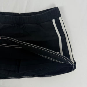 Black cotton low rise mini skort (XS)
