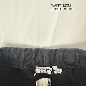 Black cotton low rise mini skort (XS)