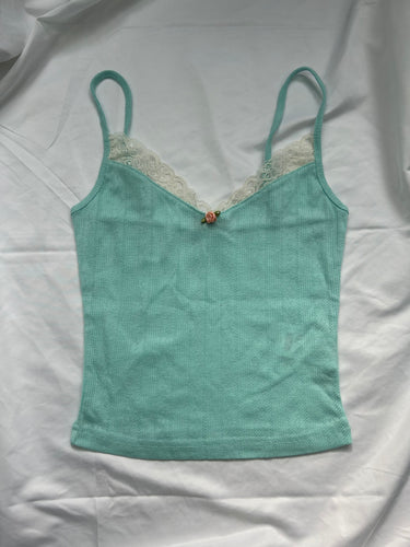 Blue cotton cami top (XS/S)
