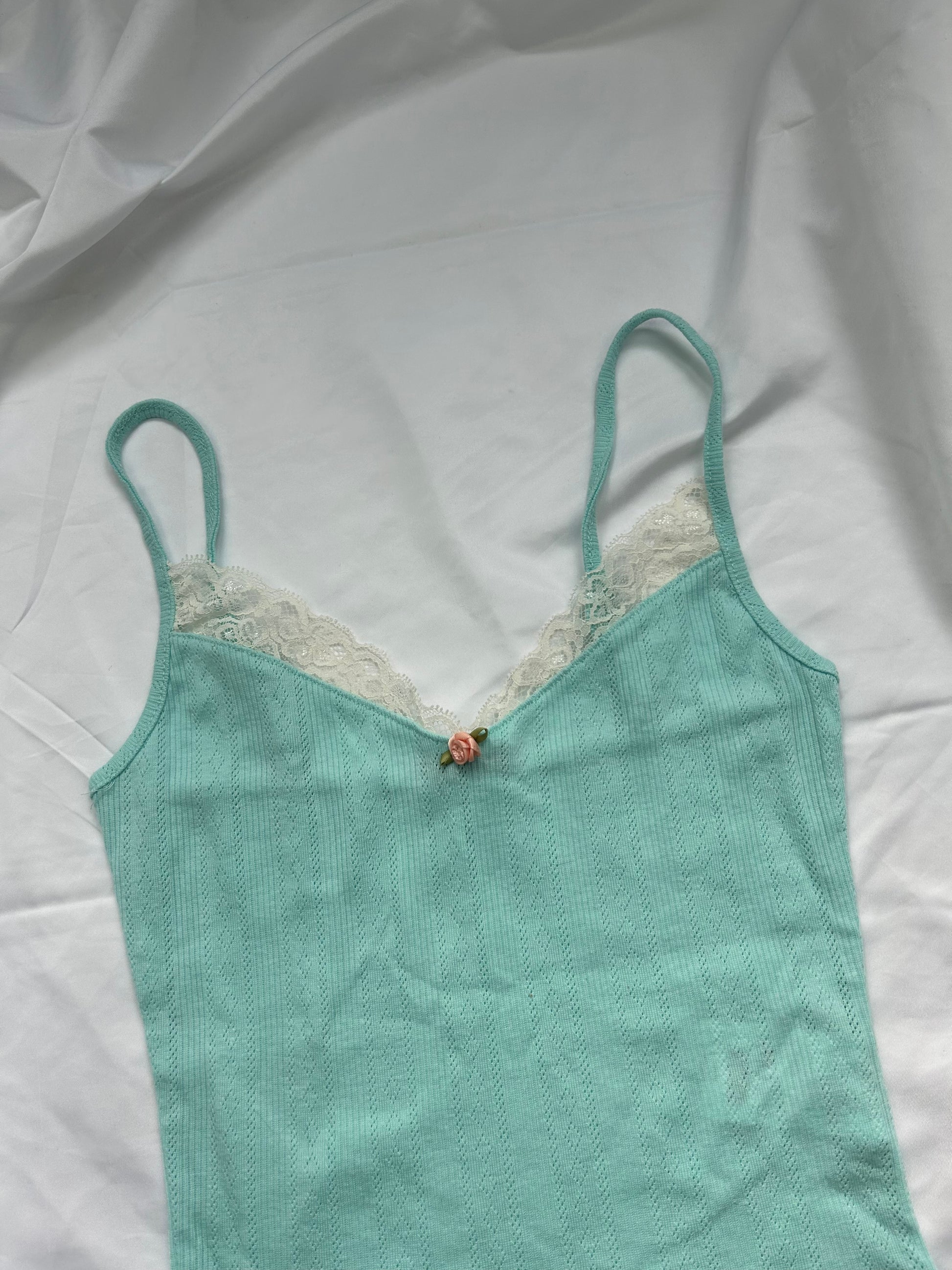Blue cotton cami top (XS/S)